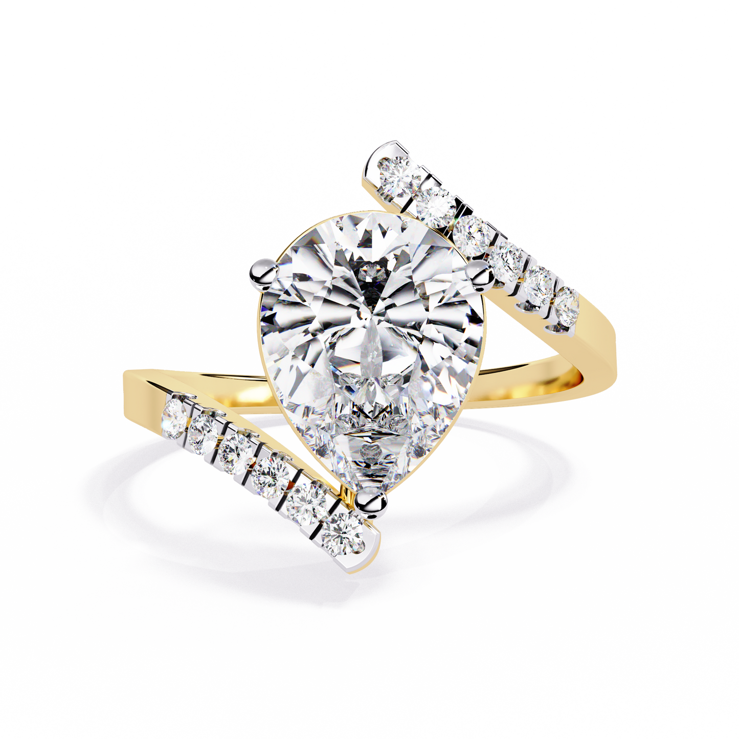 ophira flow bypass lab grown diamond ring