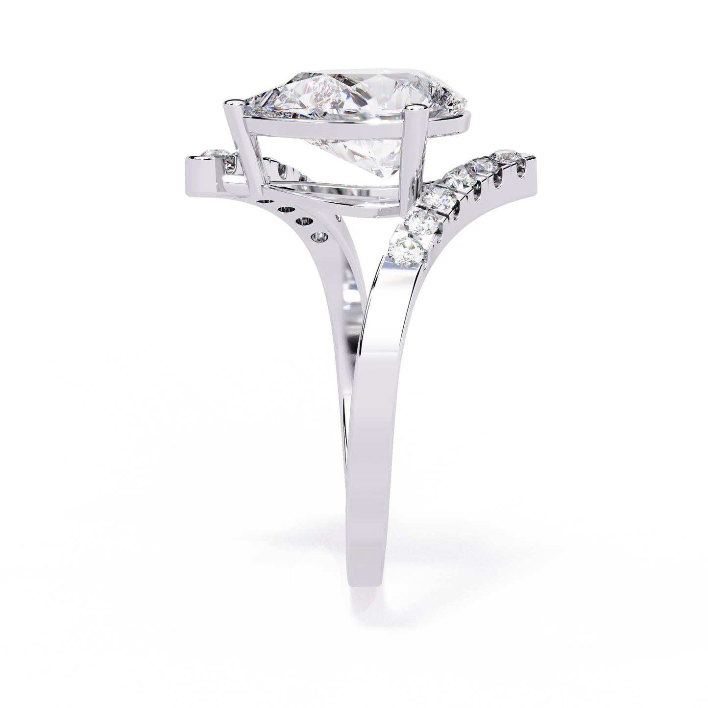 ophira flow bypass lab grown diamond ring