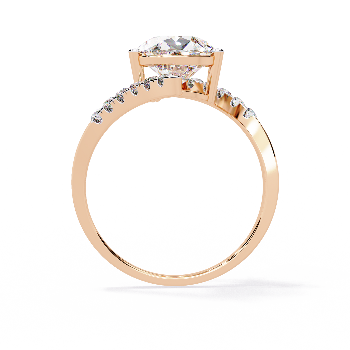 ophira flow bypass lab grown diamond ring
