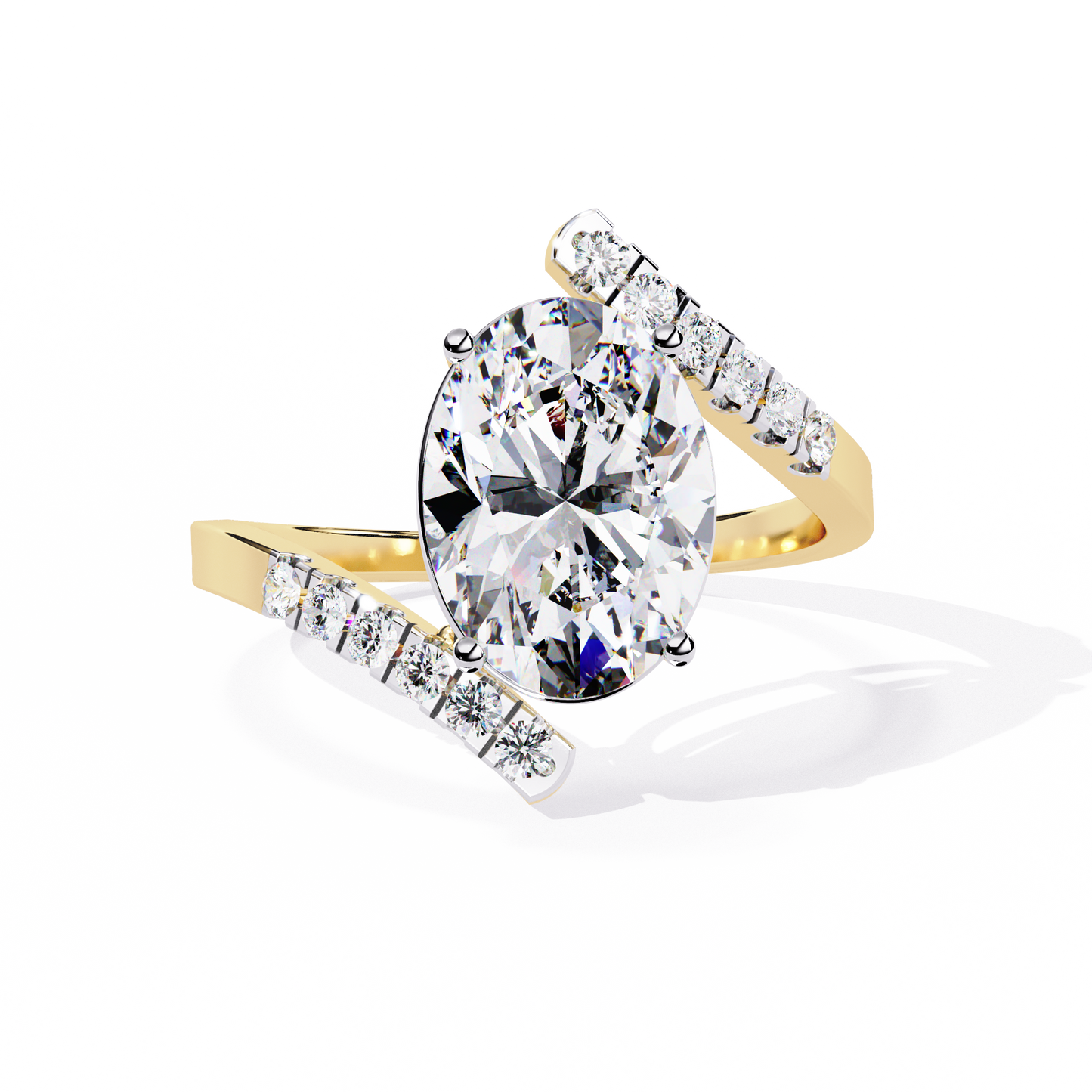 ophira arc bypass lab grown diamond ring