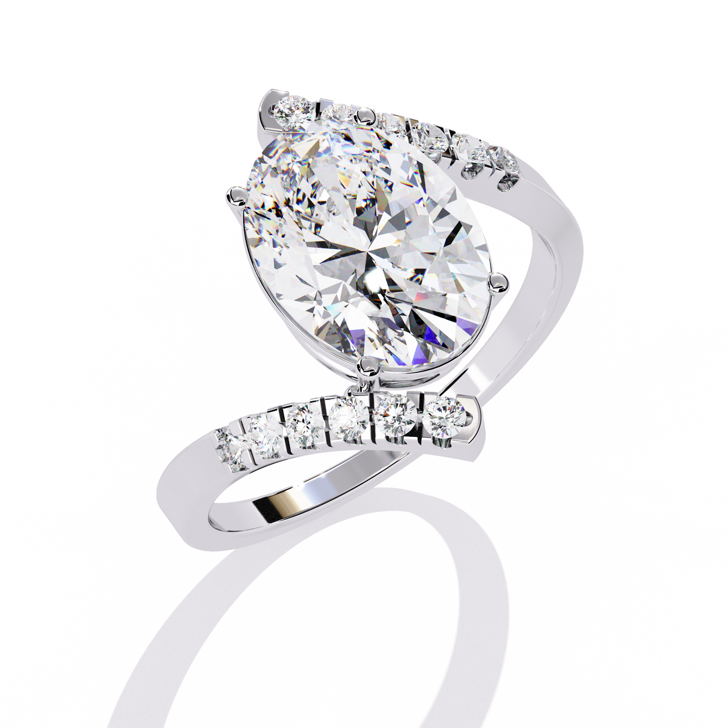 ophira arc bypass lab grown diamond ring