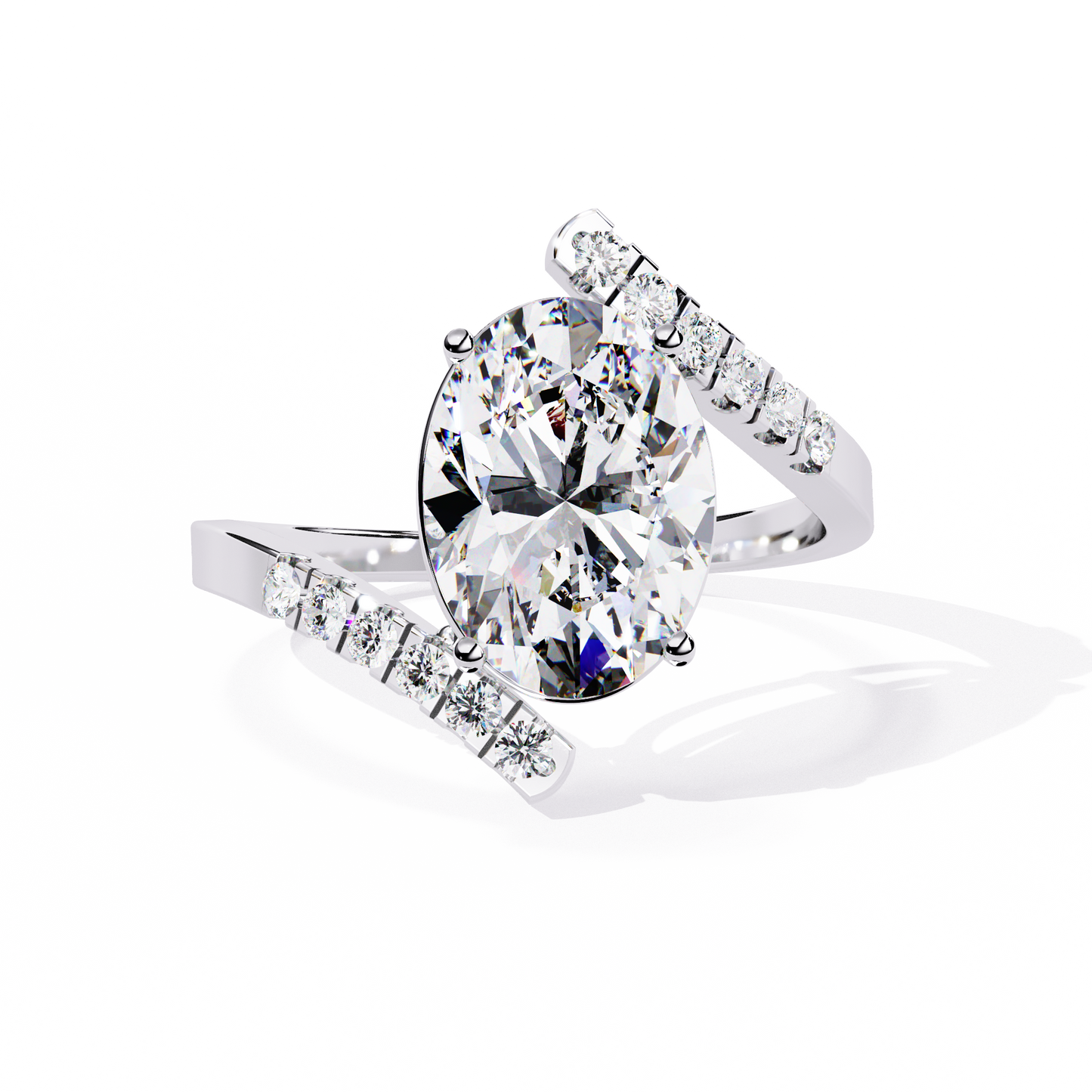 ophira arc bypass lab grown diamond ring