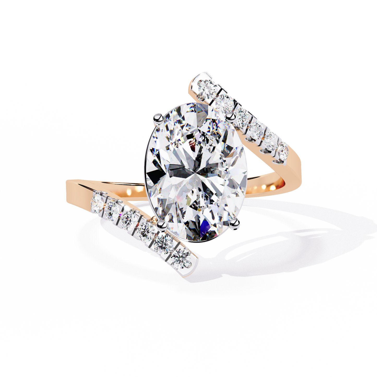 ophira arc bypass lab grown diamond ring