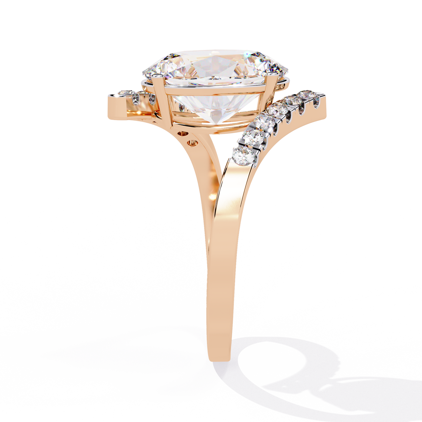 ophira arc bypass lab grown diamond ring