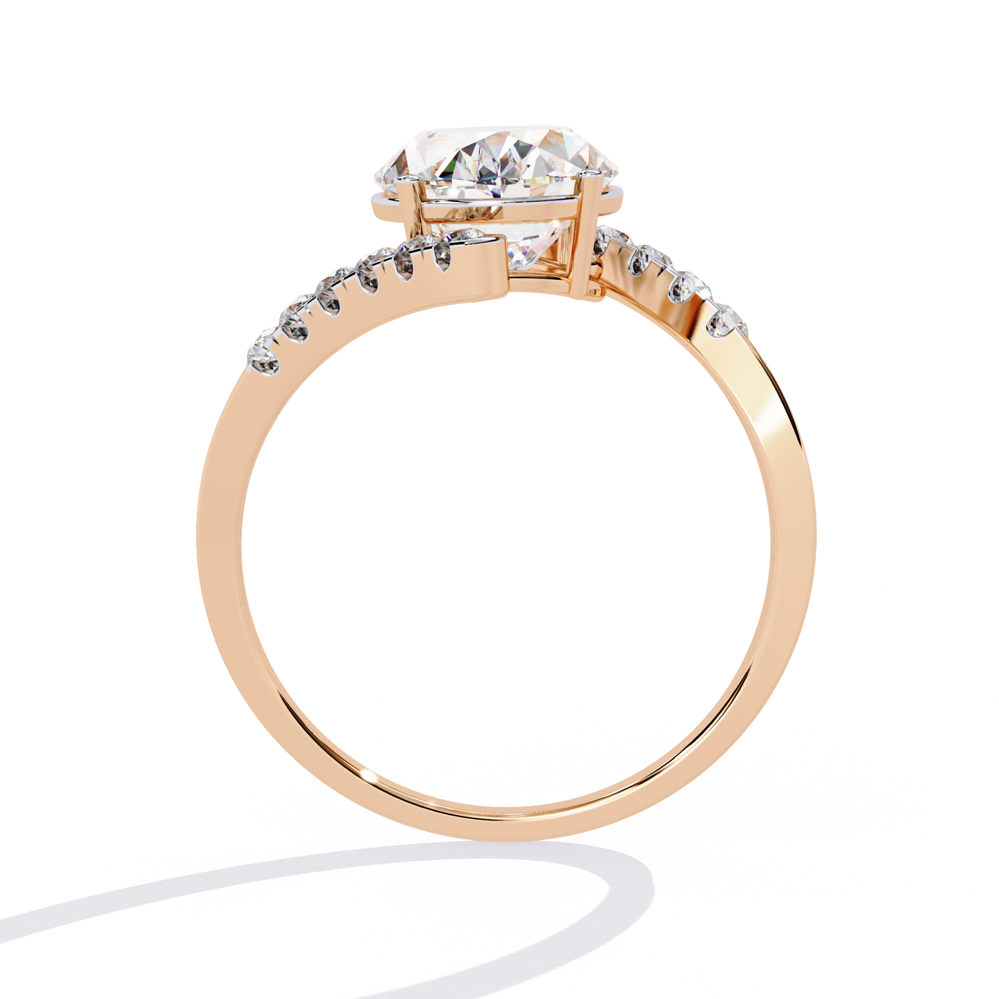 ophira arc bypass lab grown diamond ring