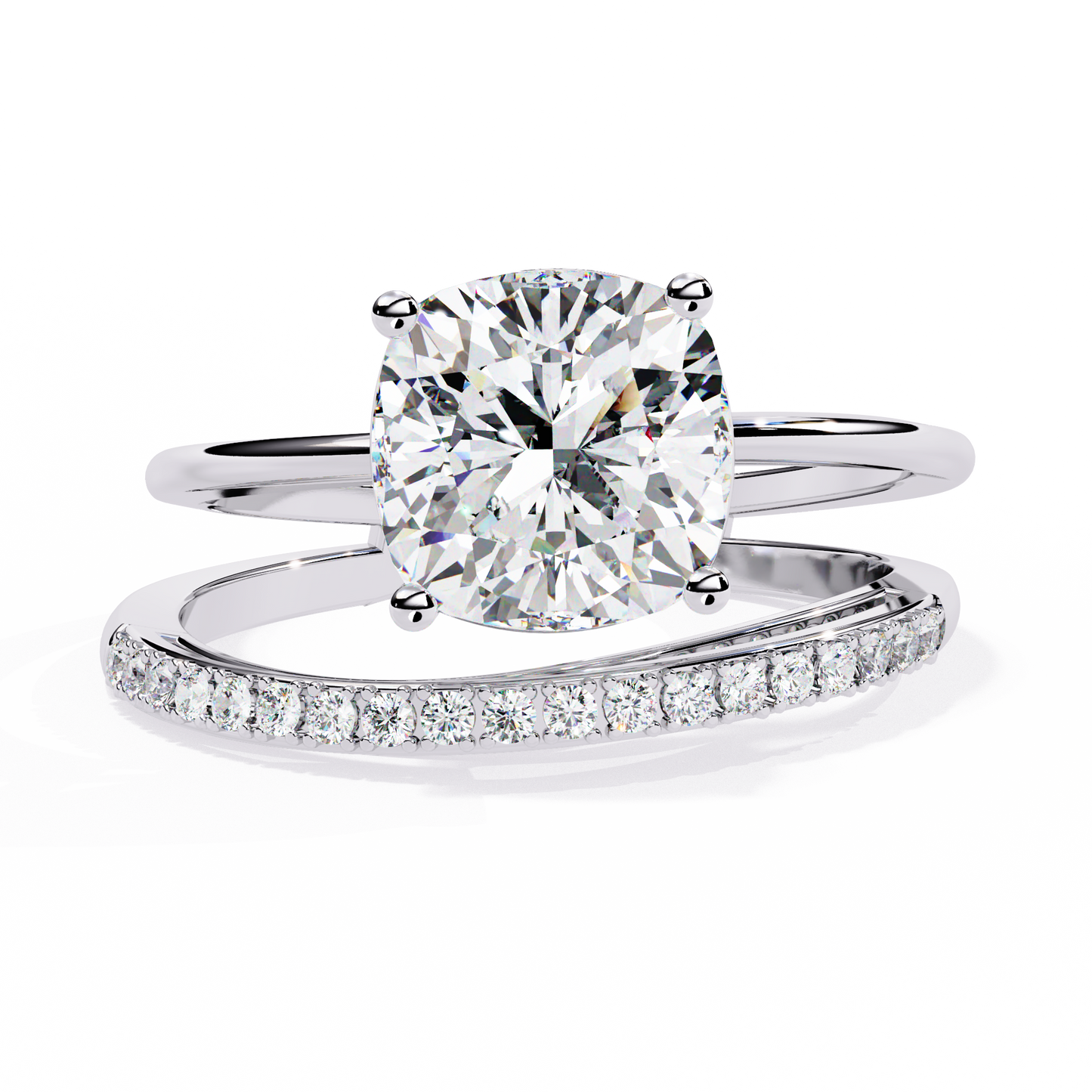 ascent cushion lab grown diamond ring