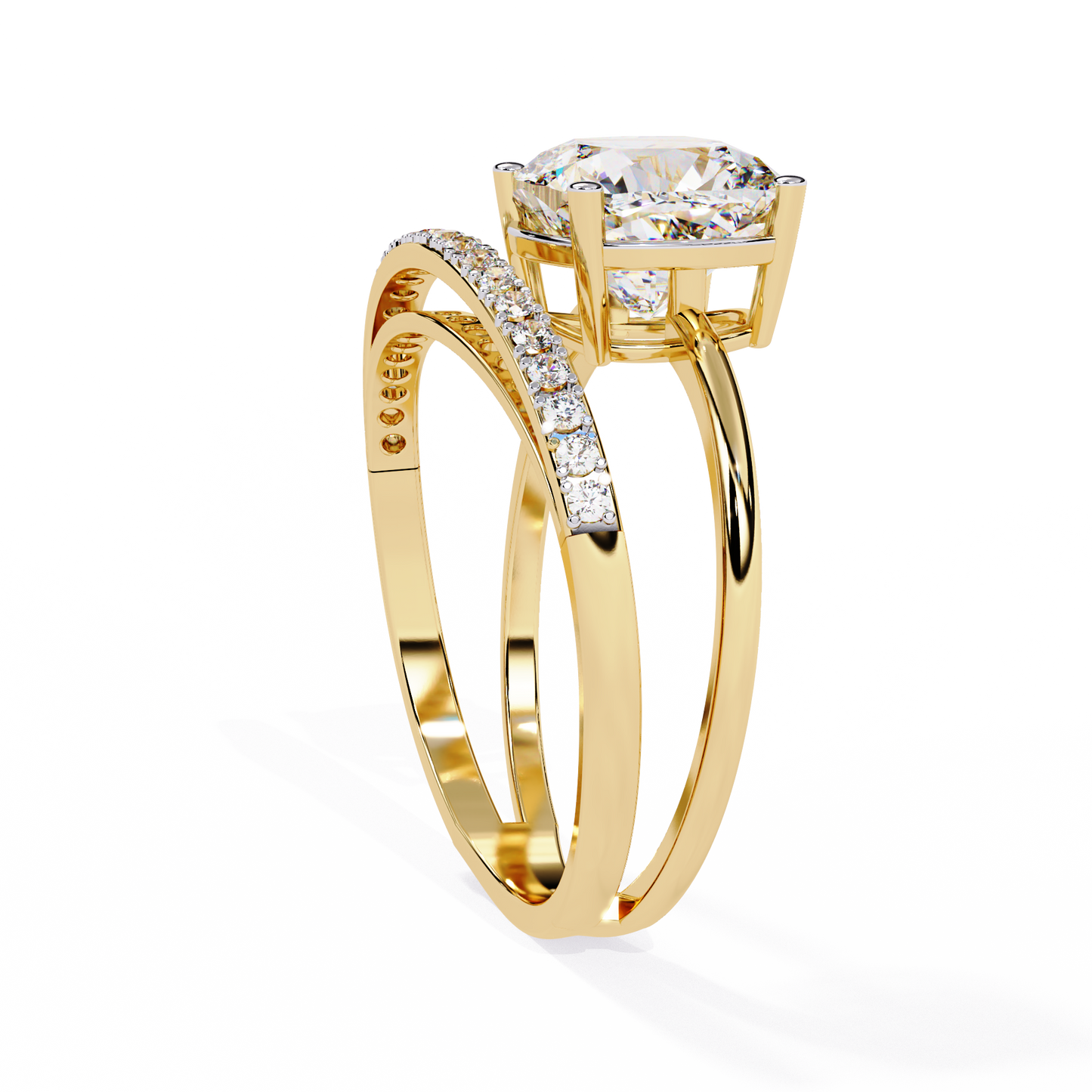 ascent cushion lab grown diamond ring