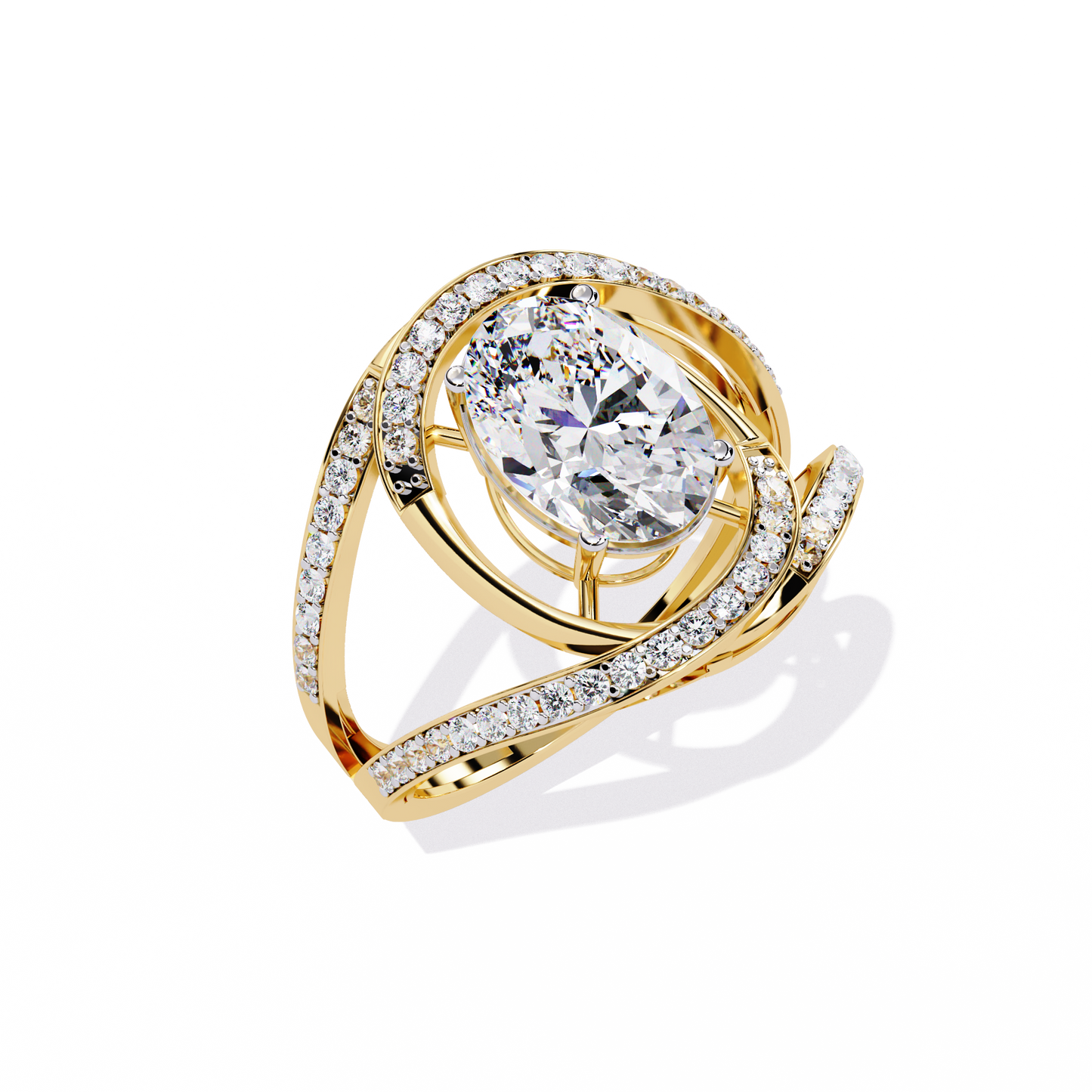 ophira celestial spiral lab grown diamond ring