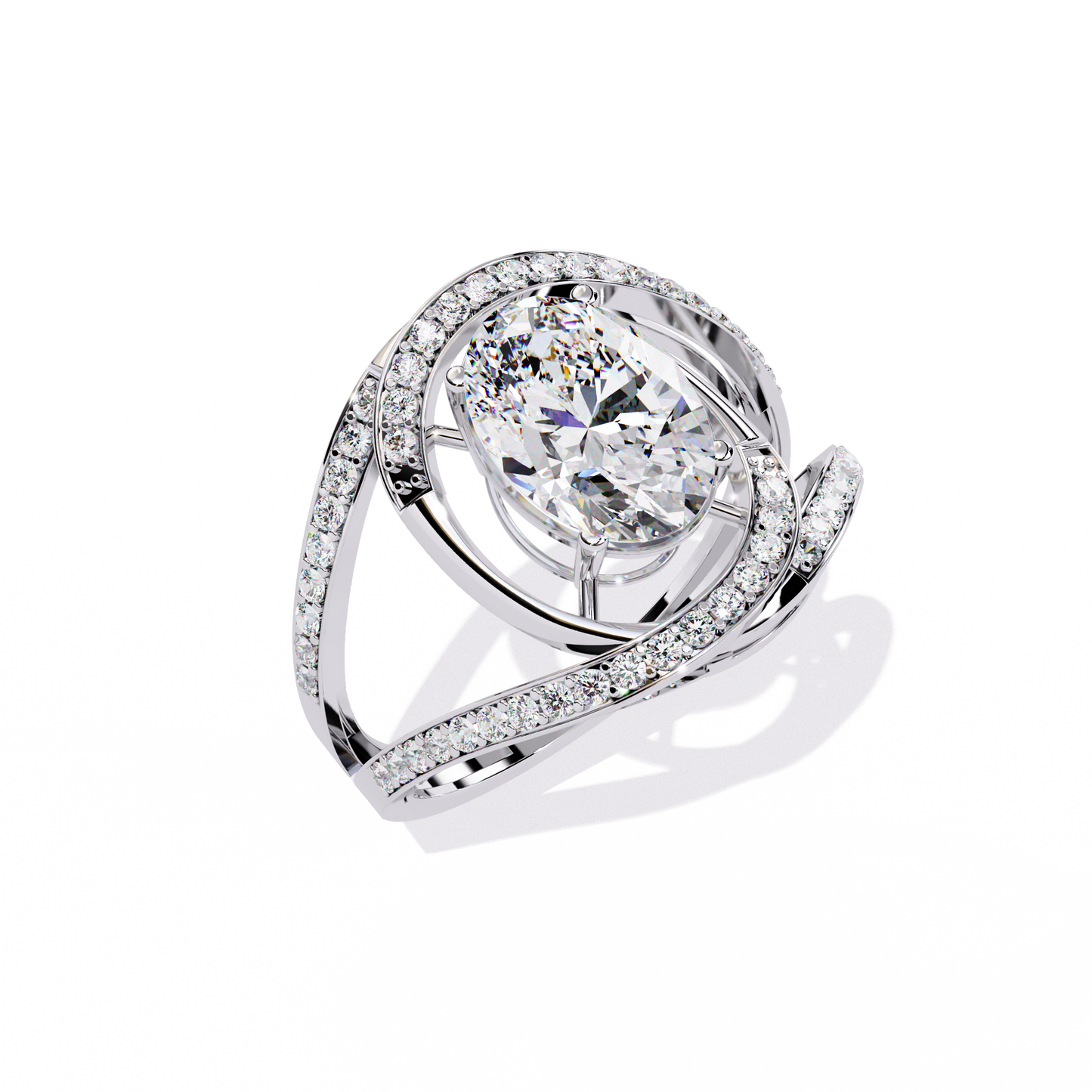 ophira celestial spiral lab grown diamond ring
