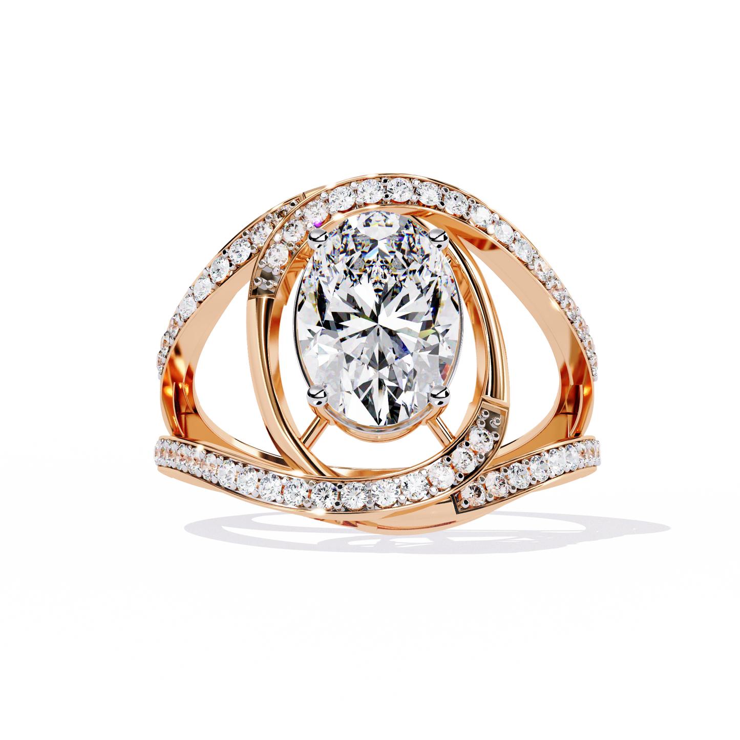 ophira celestial spiral lab grown diamond ring