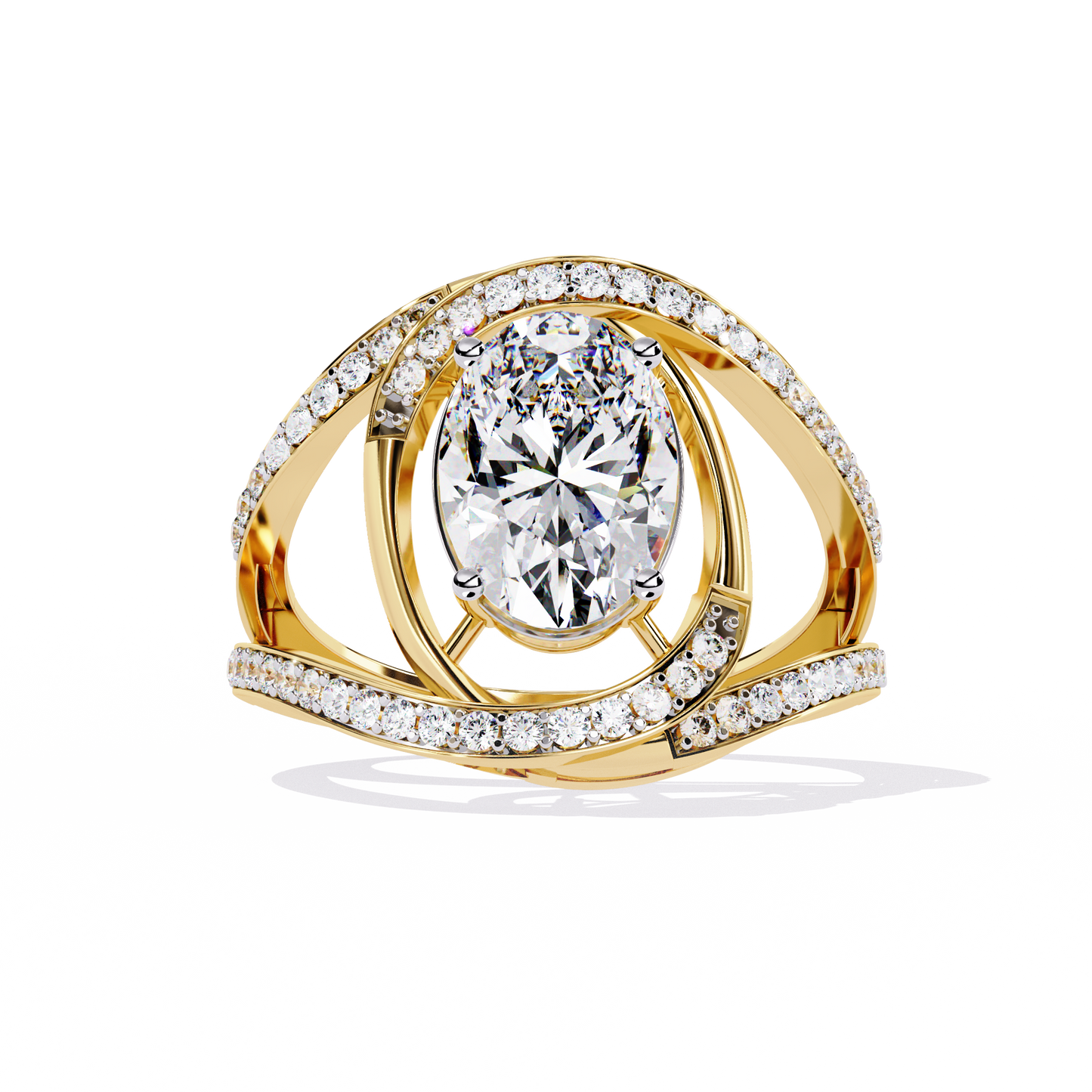 ophira celestial spiral lab grown diamond ring