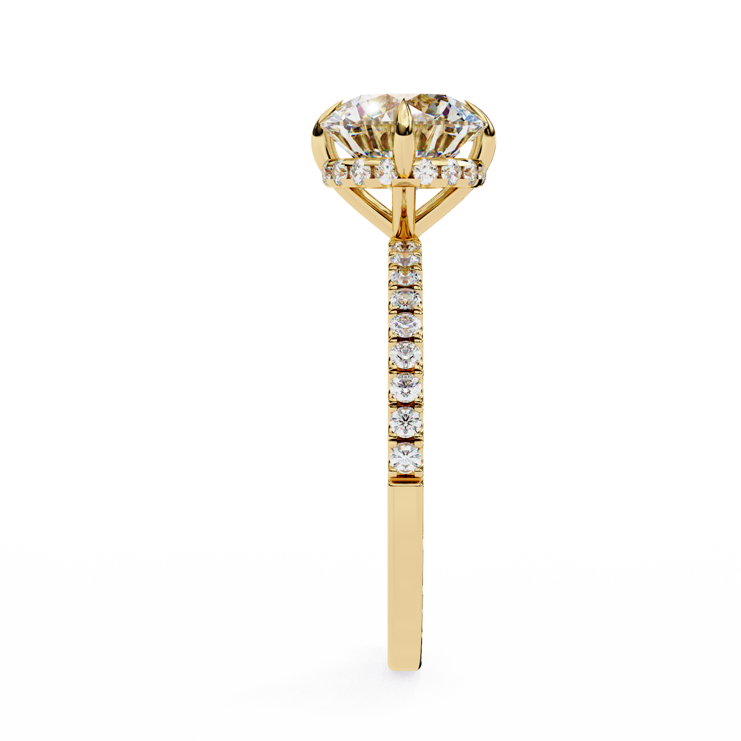 radiant classic lab grown diamond solitaire ring