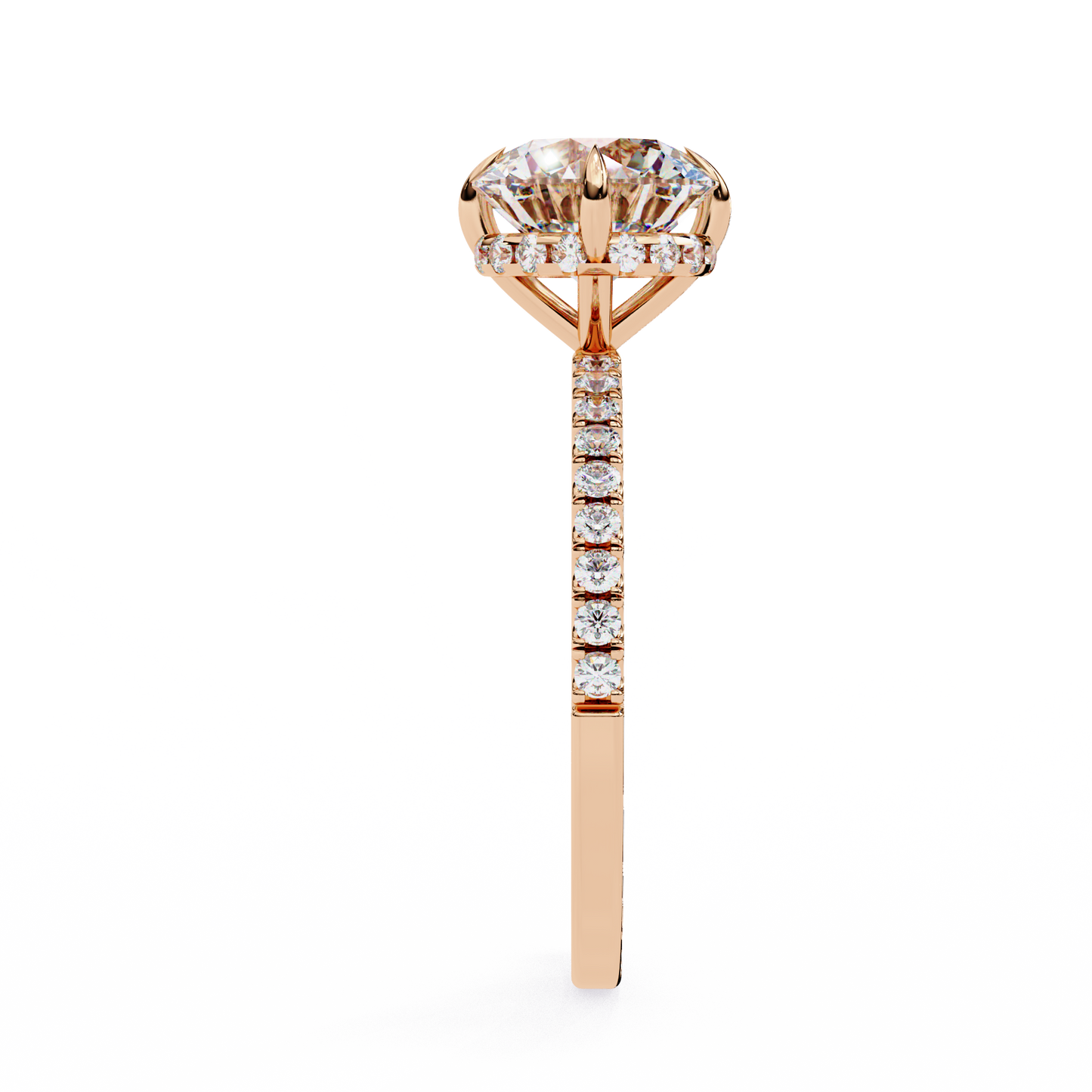 radiant classic lab grown diamond solitaire ring