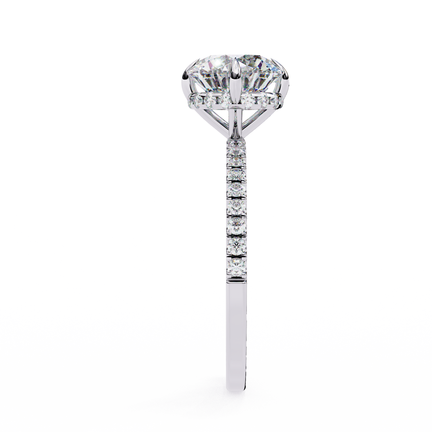 radiant classic lab grown diamond solitaire ring