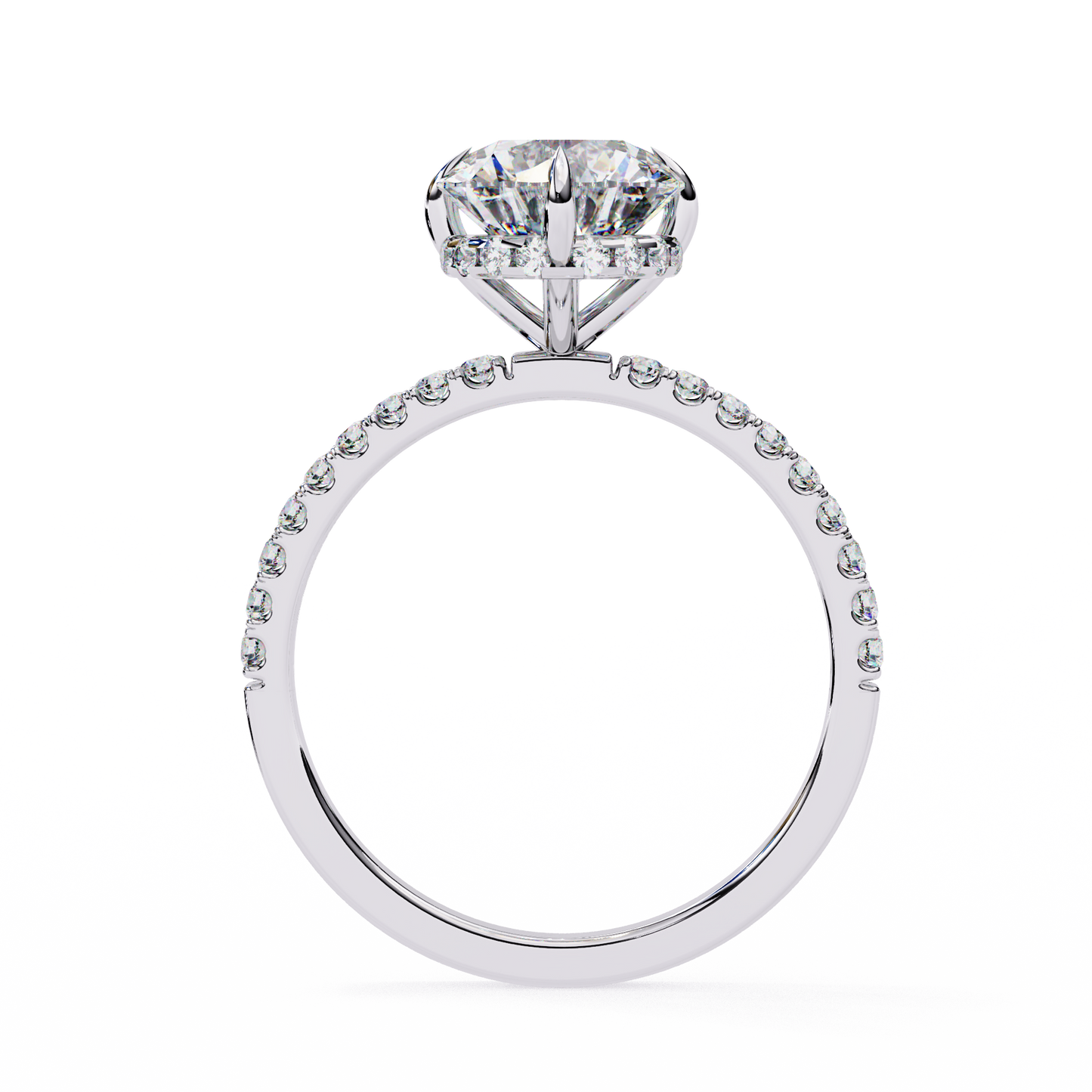 radiant classic lab grown diamond solitaire ring
