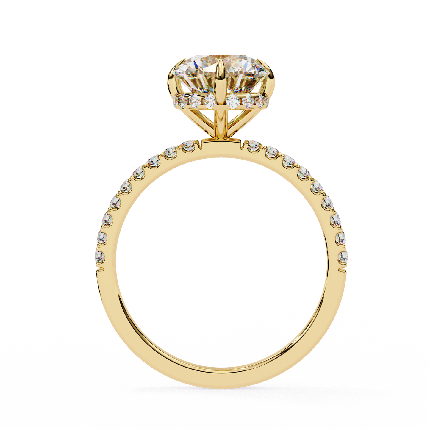 radiant classic lab grown diamond solitaire ring