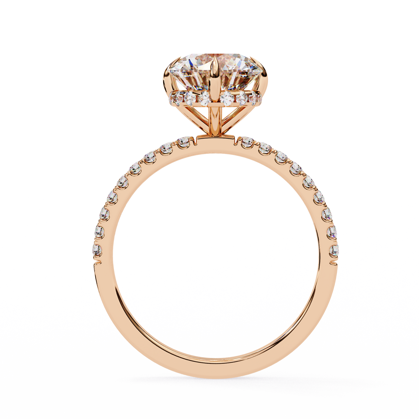 radiant classic lab grown diamond solitaire ring