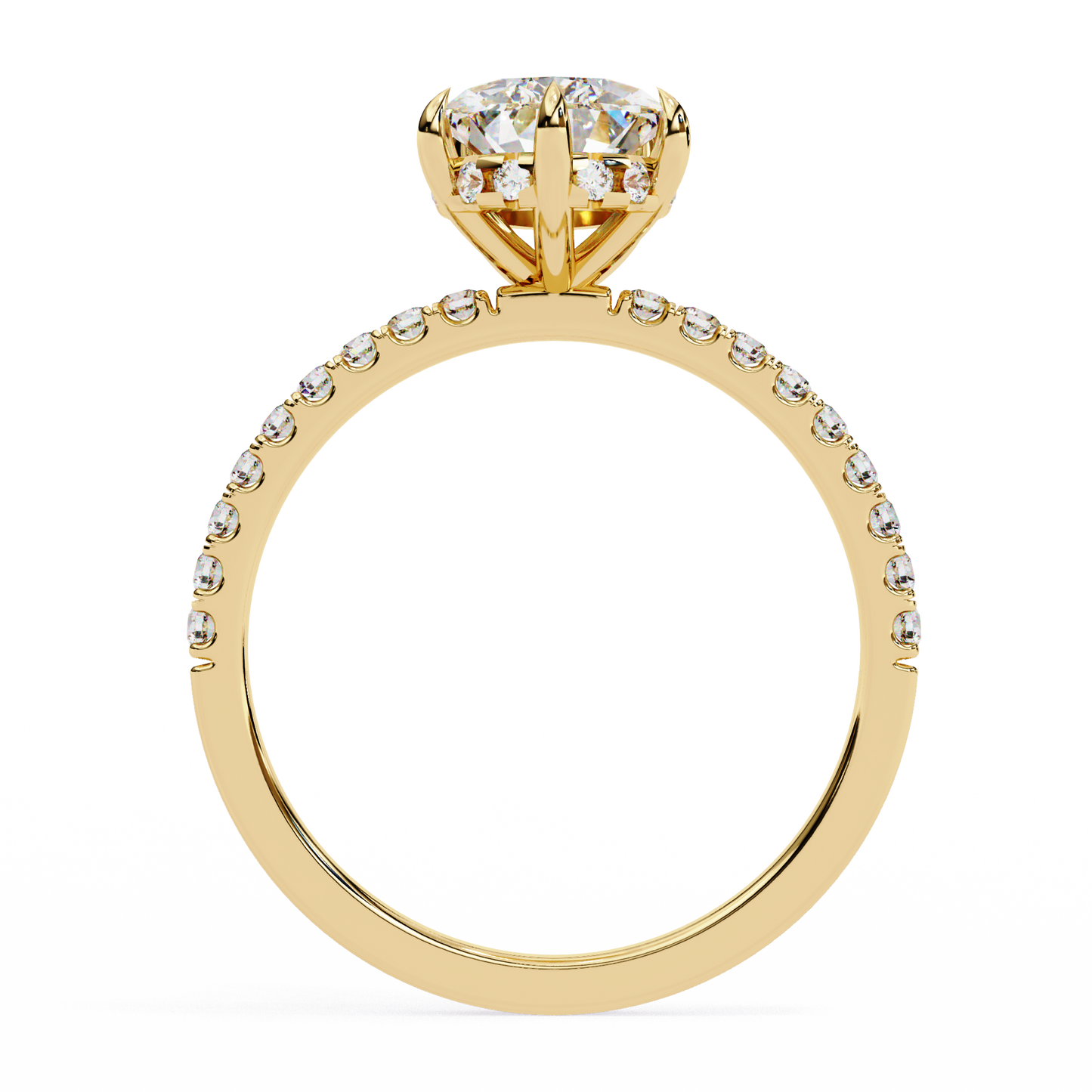 radiant pear classic lab grown diamond solitaire ring