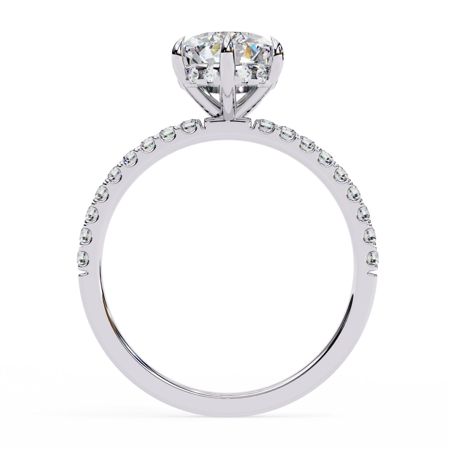 radiant pear classic lab grown diamond solitaire ring