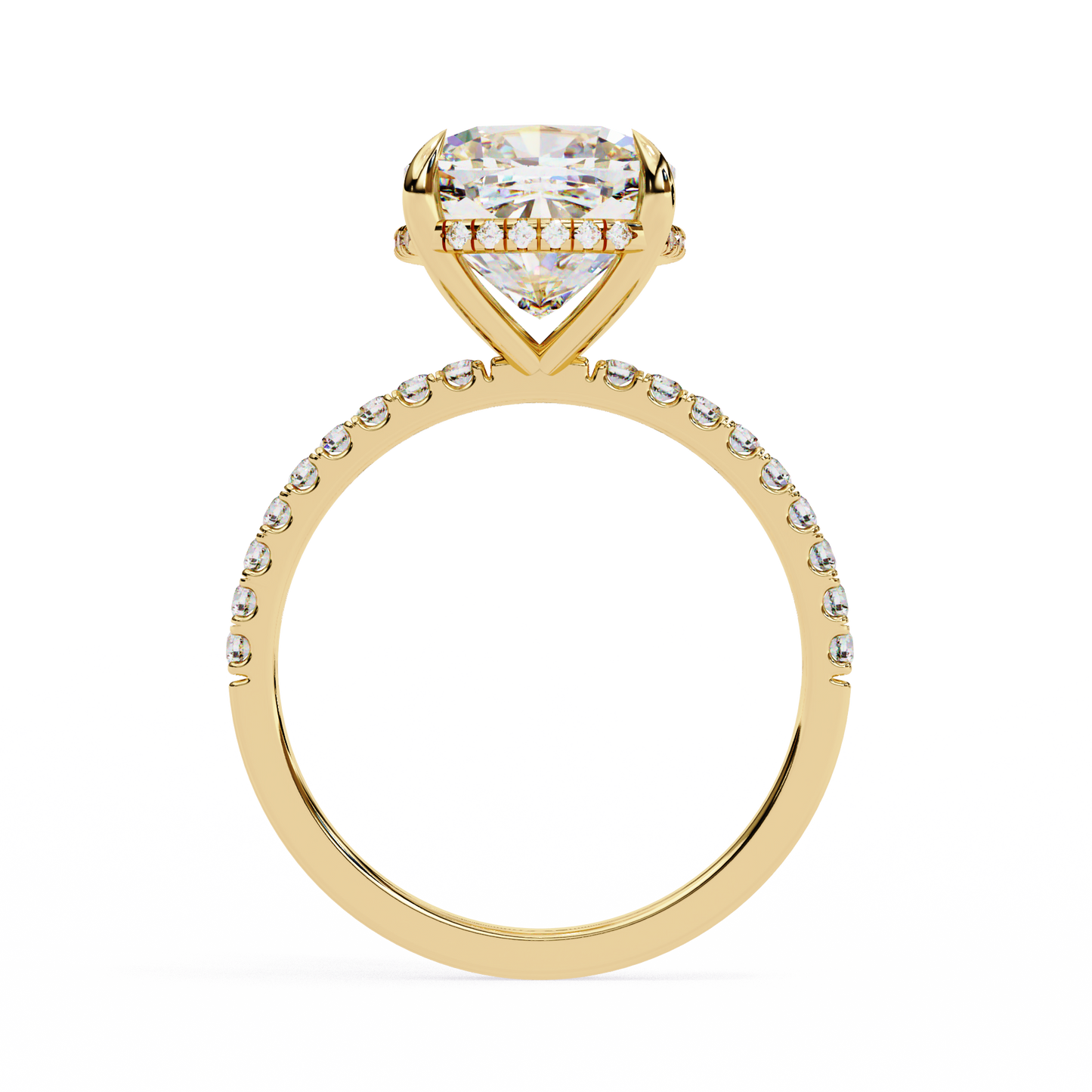 cushion brilliance lab grown diamond solitaire ring
