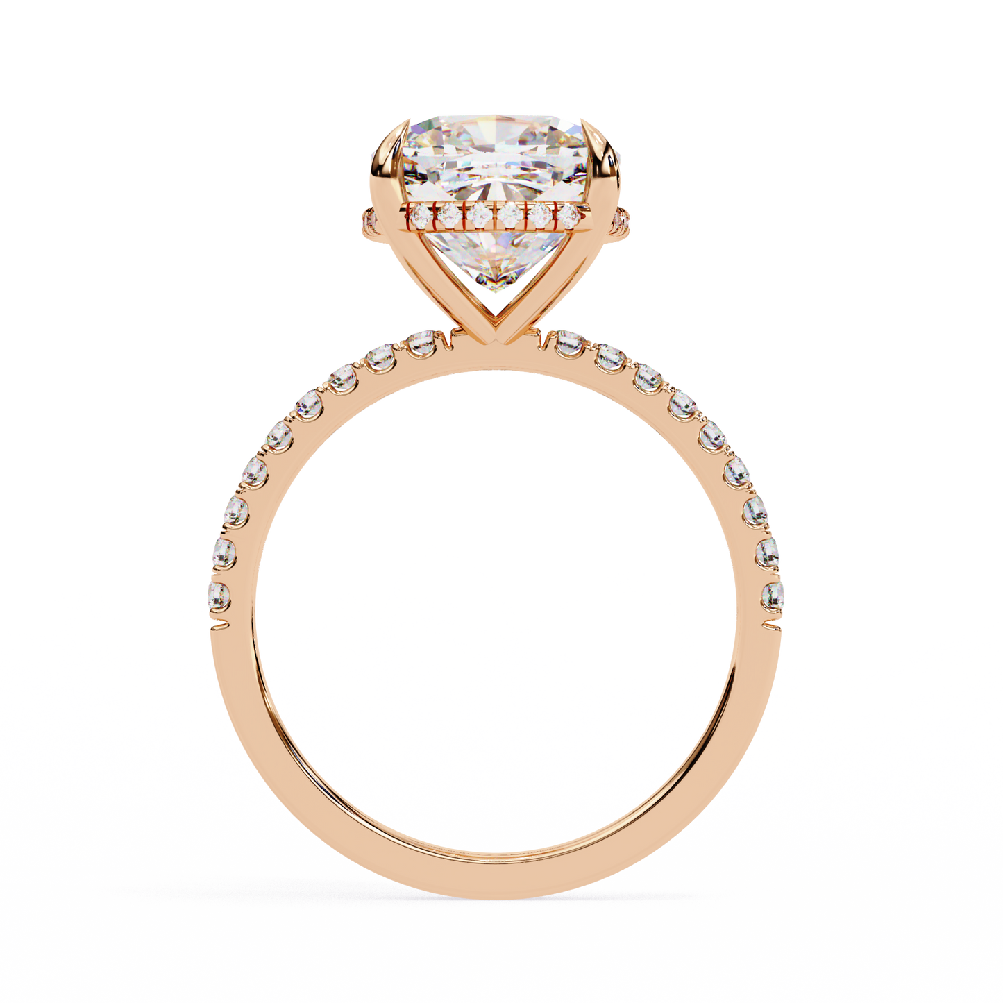 cushion brilliance lab grown diamond solitaire ring