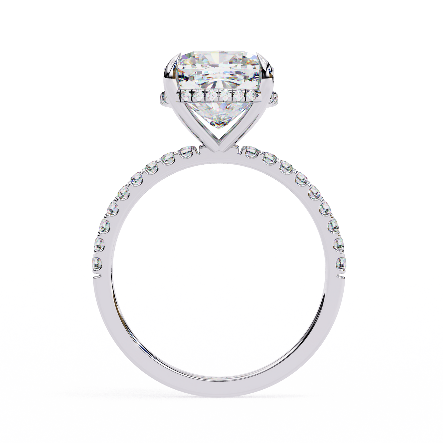 cushion brilliance lab grown diamond solitaire ring