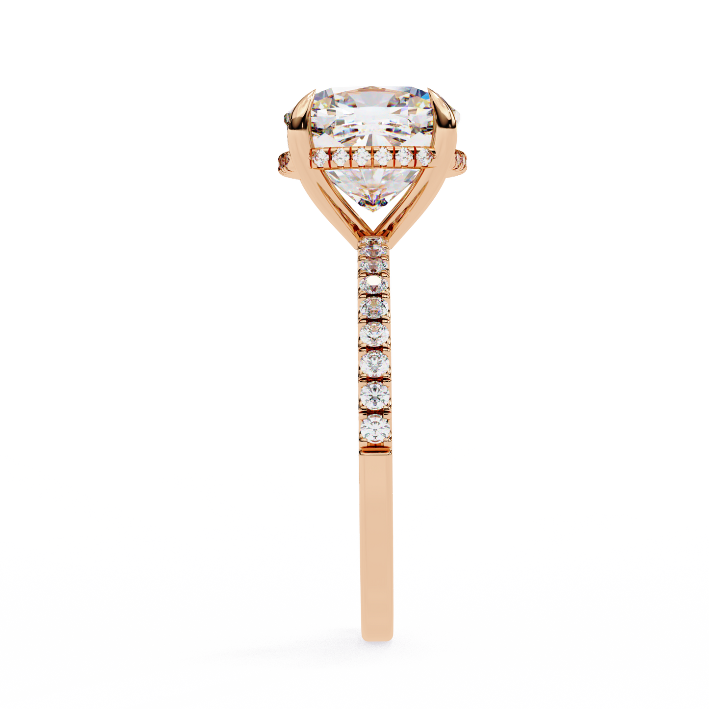 cushion brilliance lab grown diamond solitaire ring