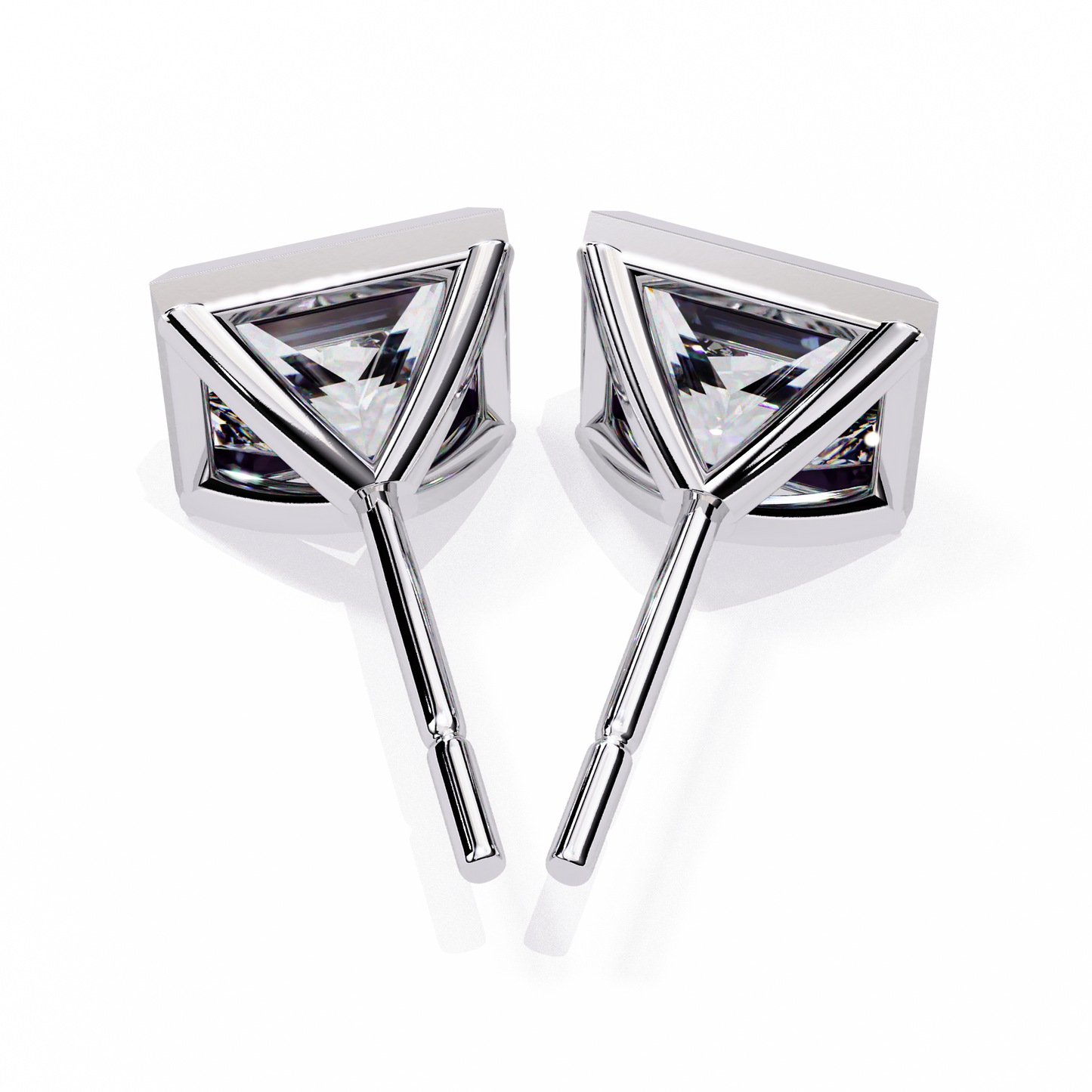 regency princess bezel lab grown diamond studs