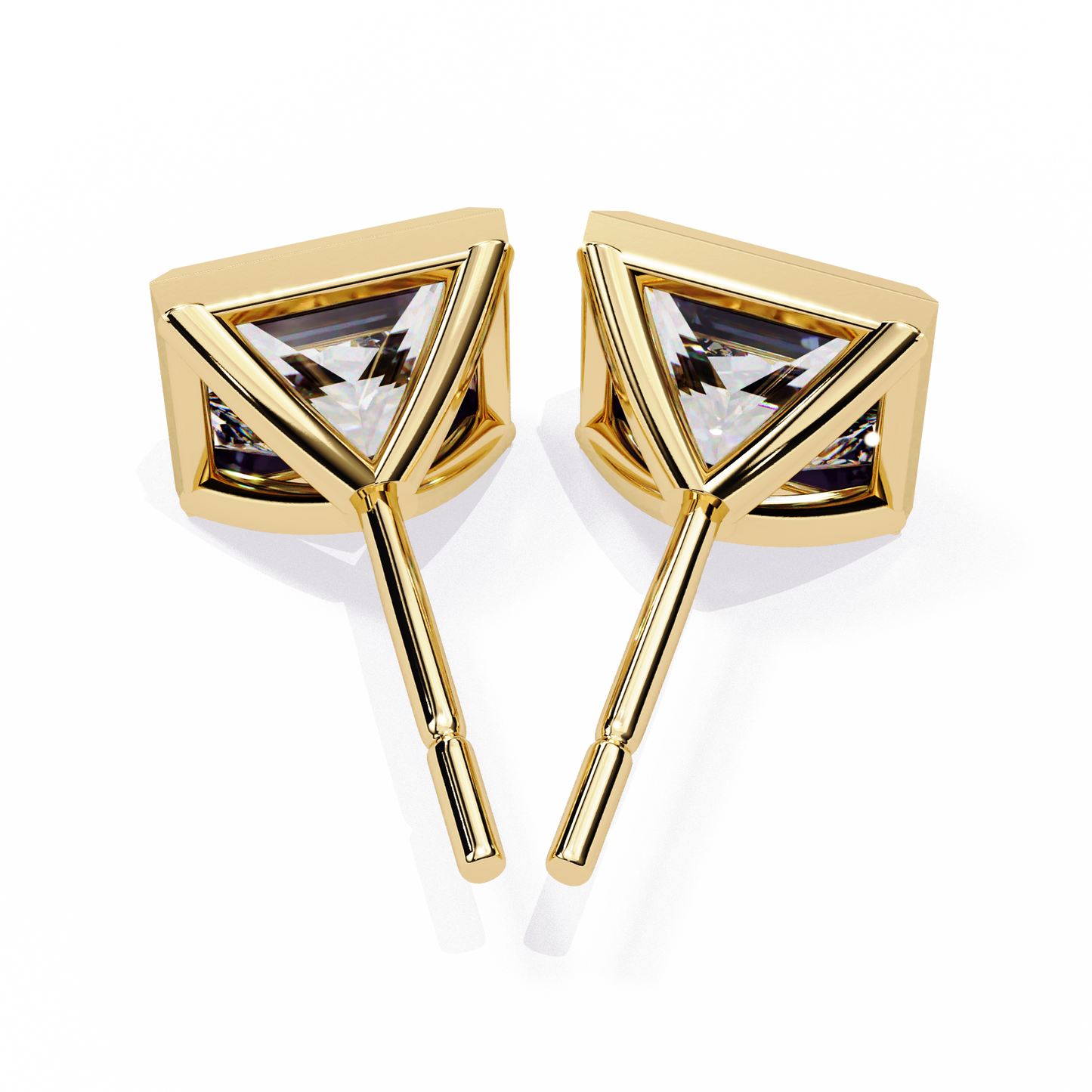 regency princess bezel lab grown diamond studs
