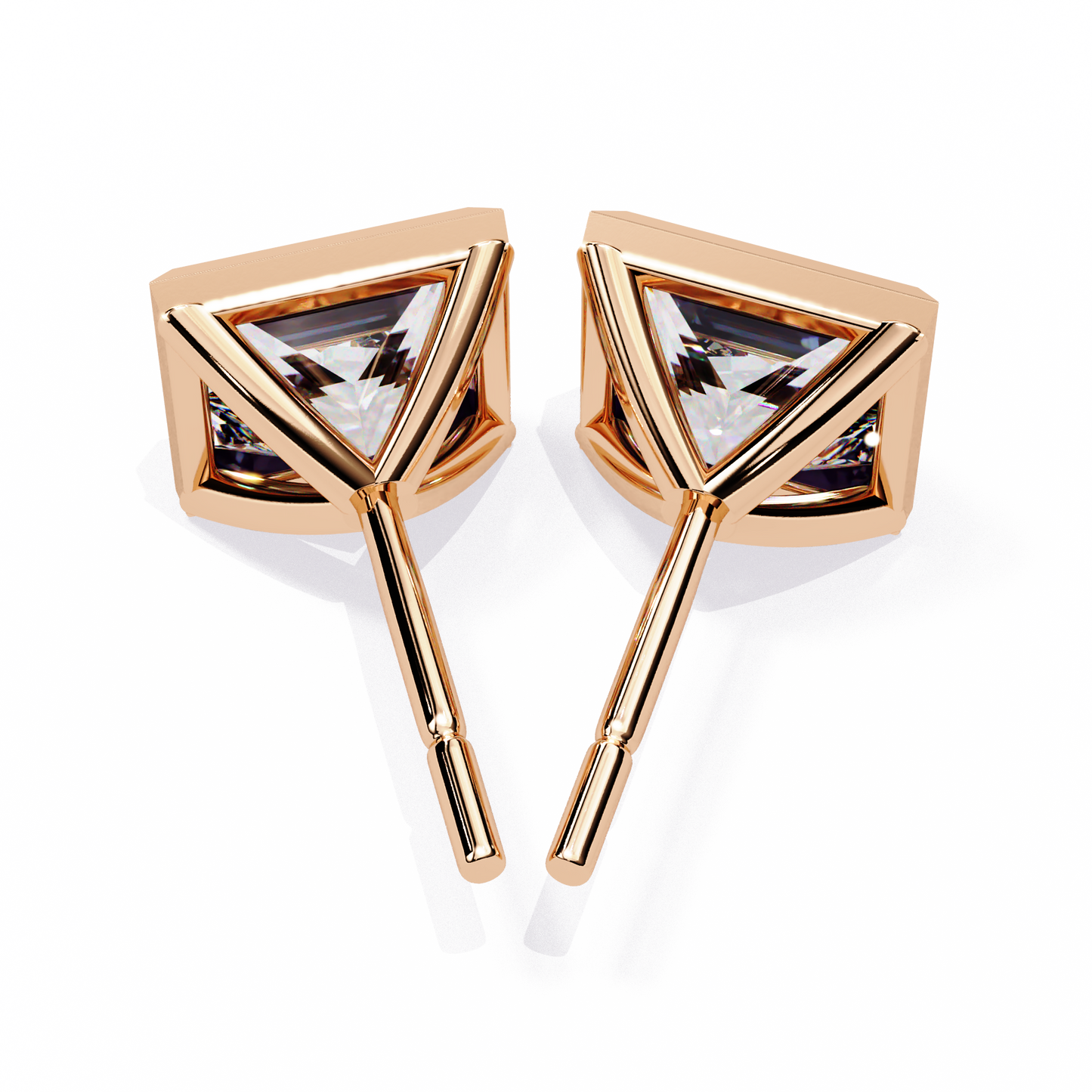 regency princess bezel lab grown diamond studs