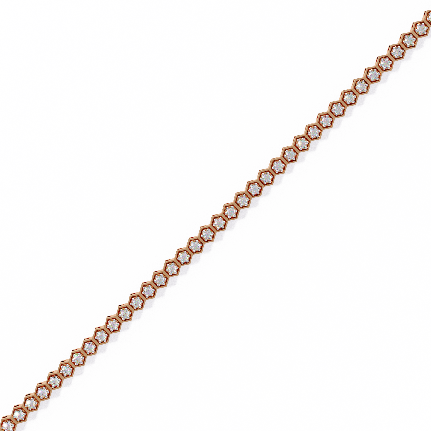 honeycomb spark lab grown diamond bangle