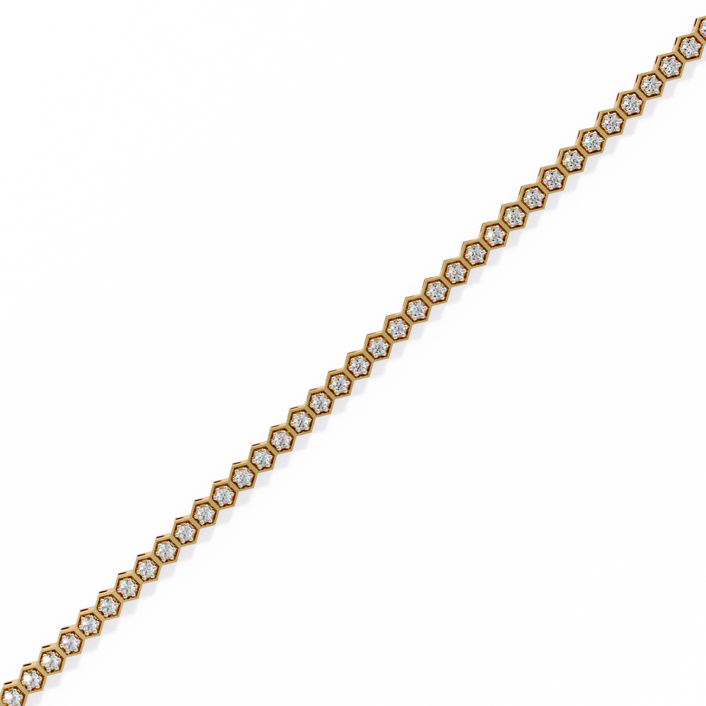 honeycomb spark lab grown diamond bangle