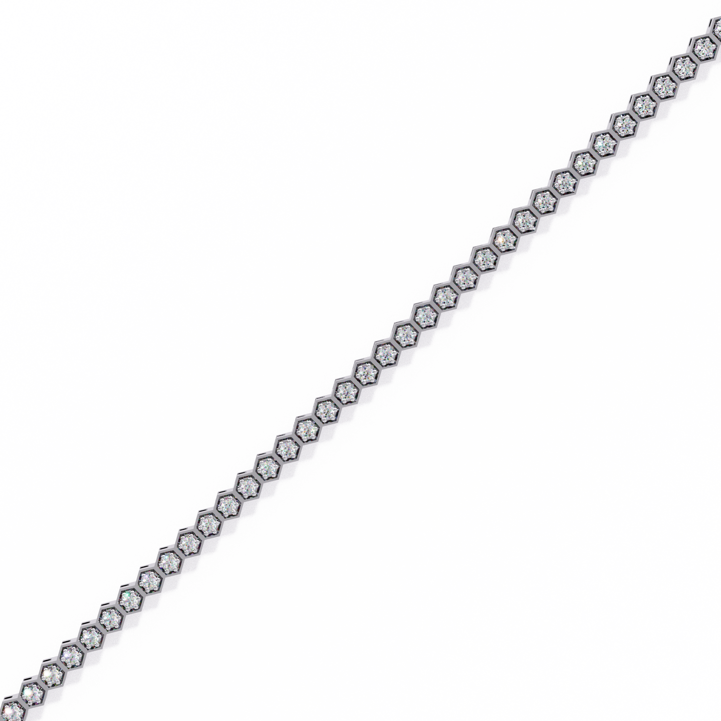 honeycomb spark lab grown diamond bangle