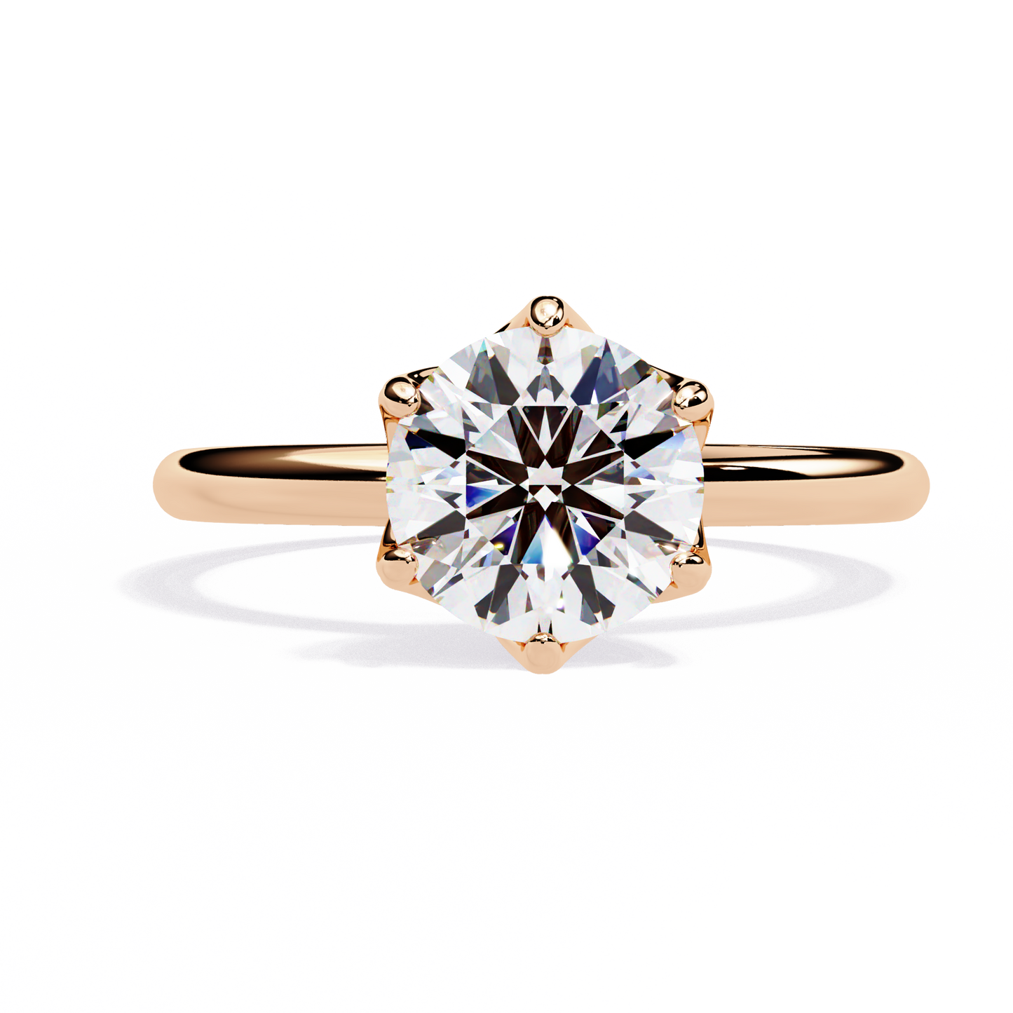 round shape grace lab grown diamond ring