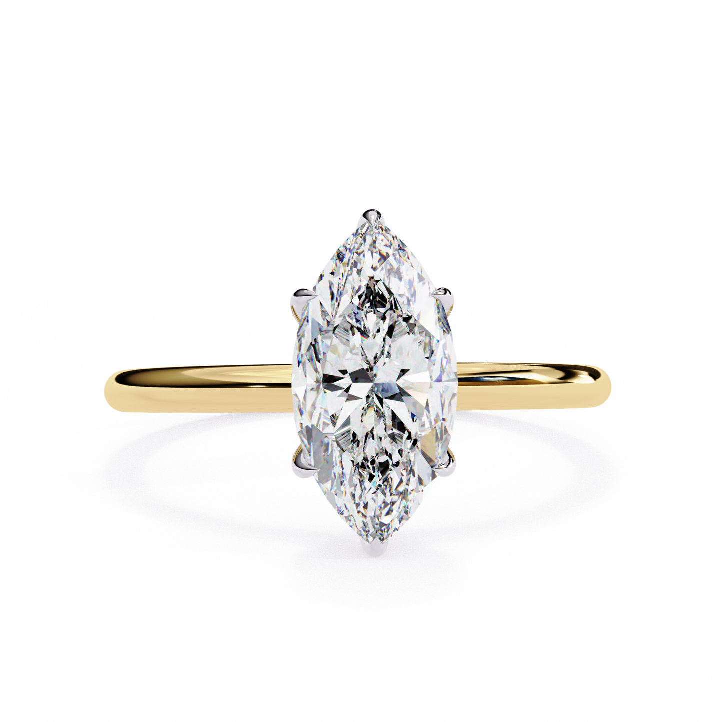 beautiful marquise lab grown diamond solitaire ring