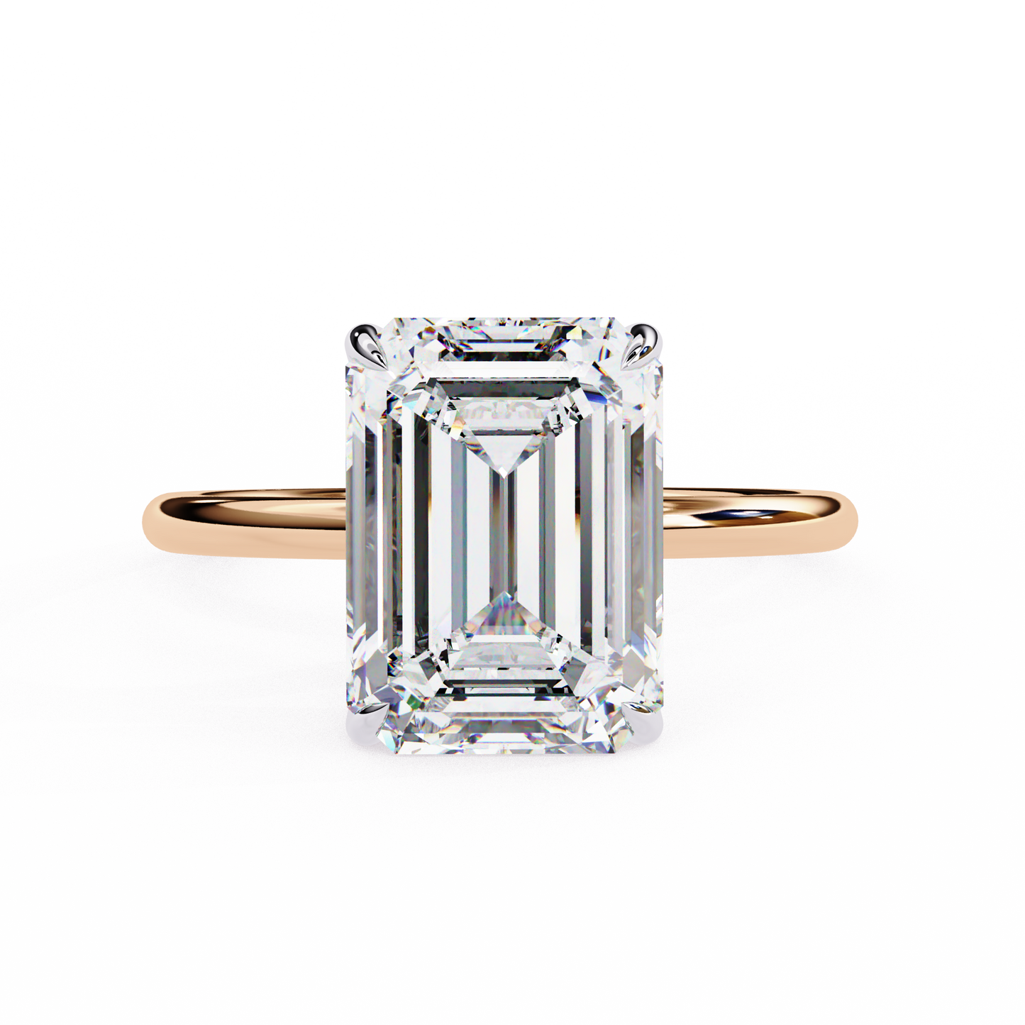 prism radiant cut classic lab grown diamond ring