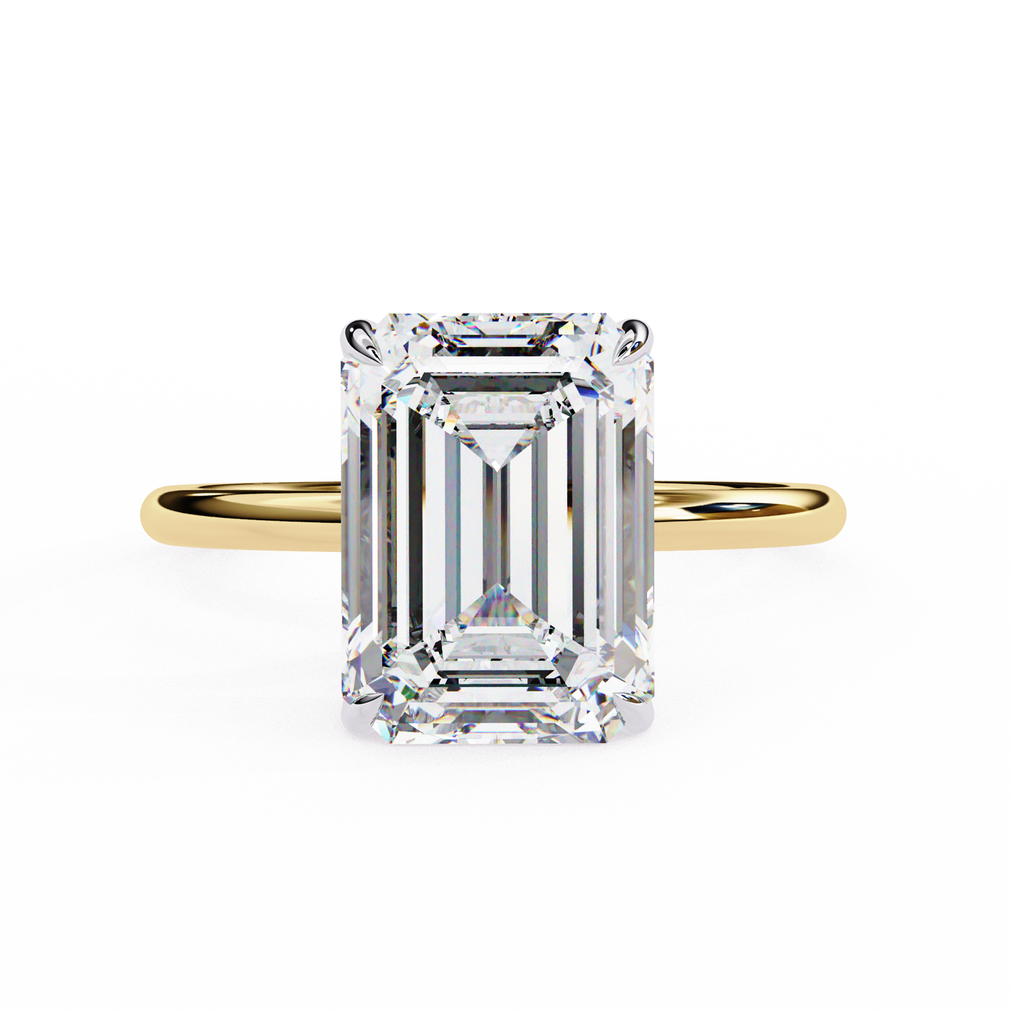 prism radiant cut classic lab grown diamond ring