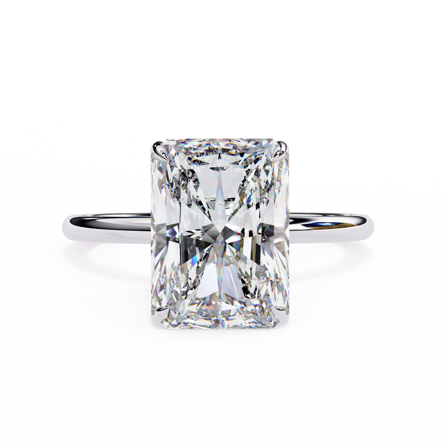 ophira celeste radiant solitaire lab grown diamond ring