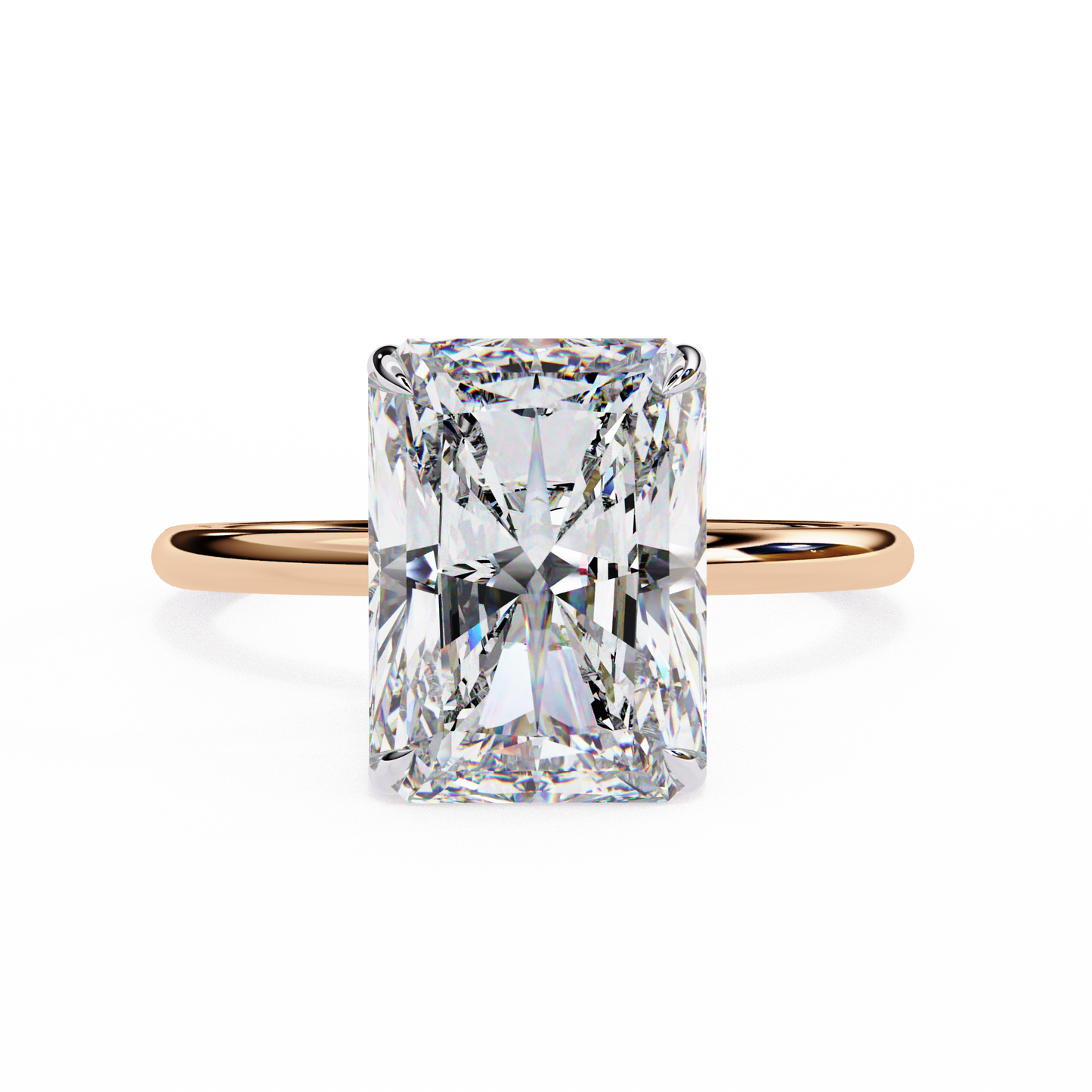 ophira celeste radiant solitaire lab grown diamond ring