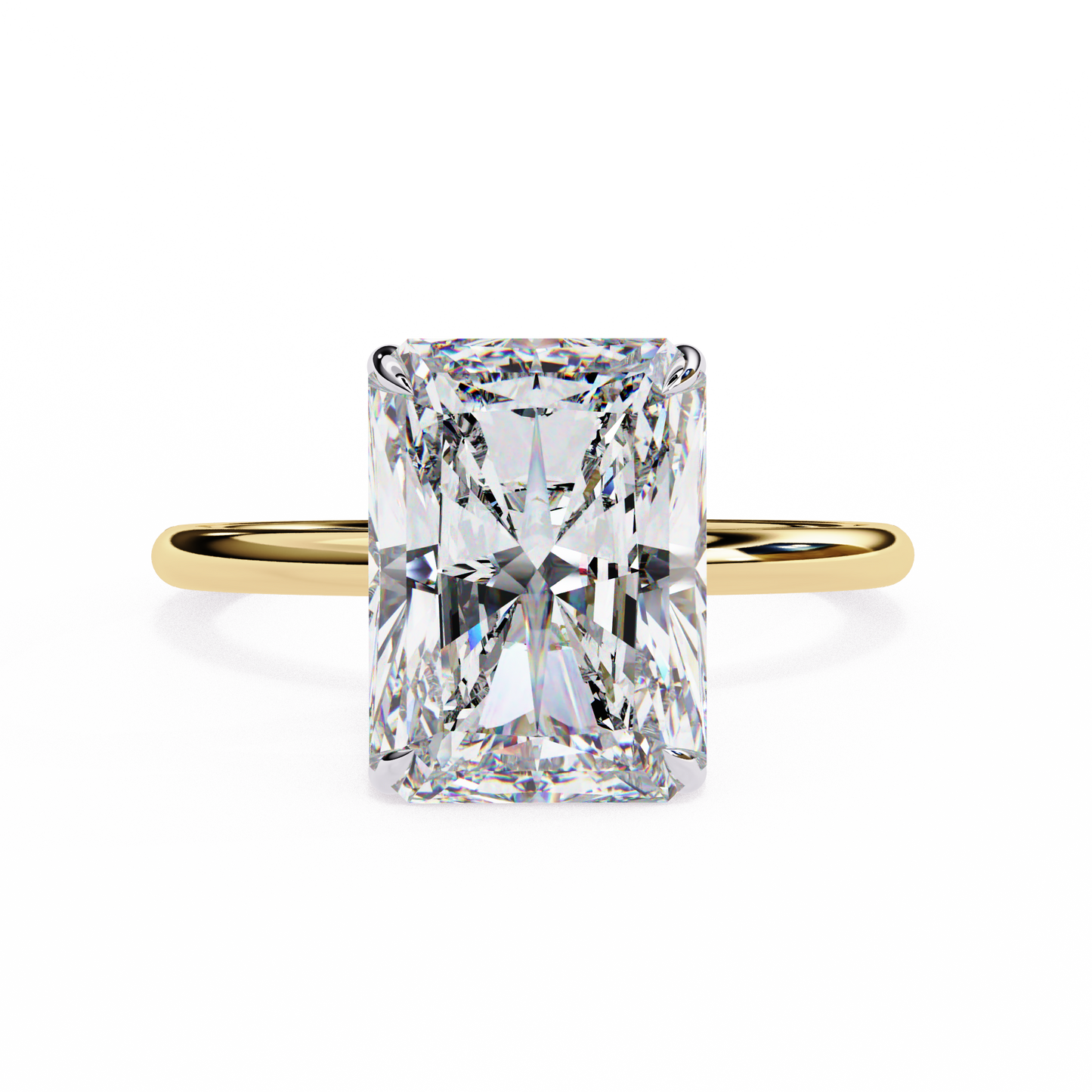 ophira celeste radiant solitaire lab grown diamond ring