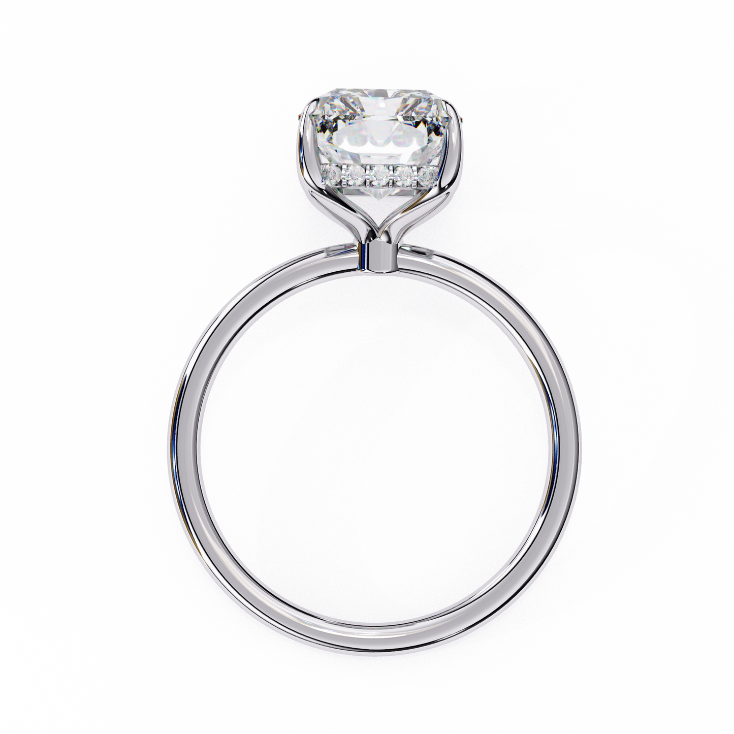 prism radiant cut classic lab grown diamond ring