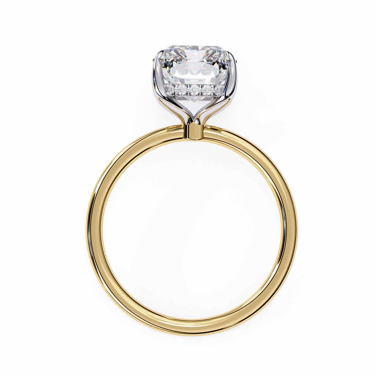 prism radiant cut classic lab grown diamond ring