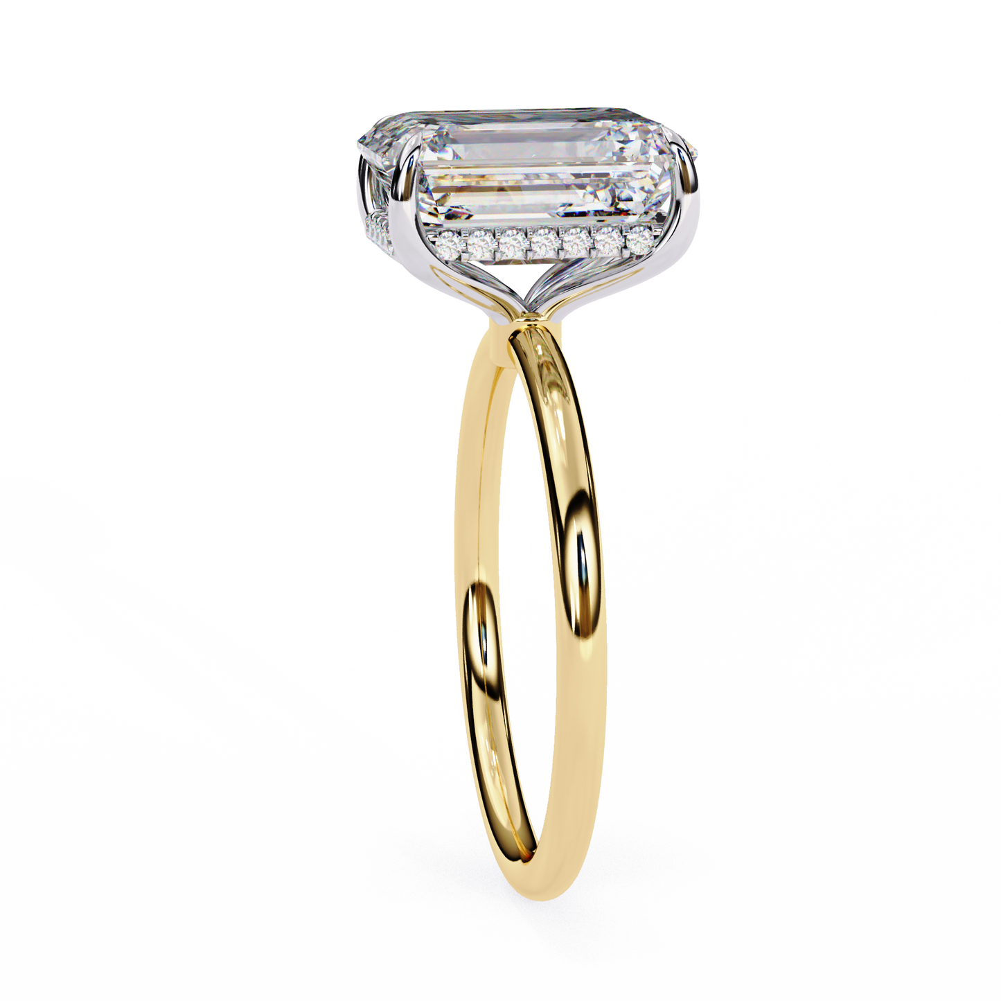 ophira celeste radiant solitaire lab grown diamond ring