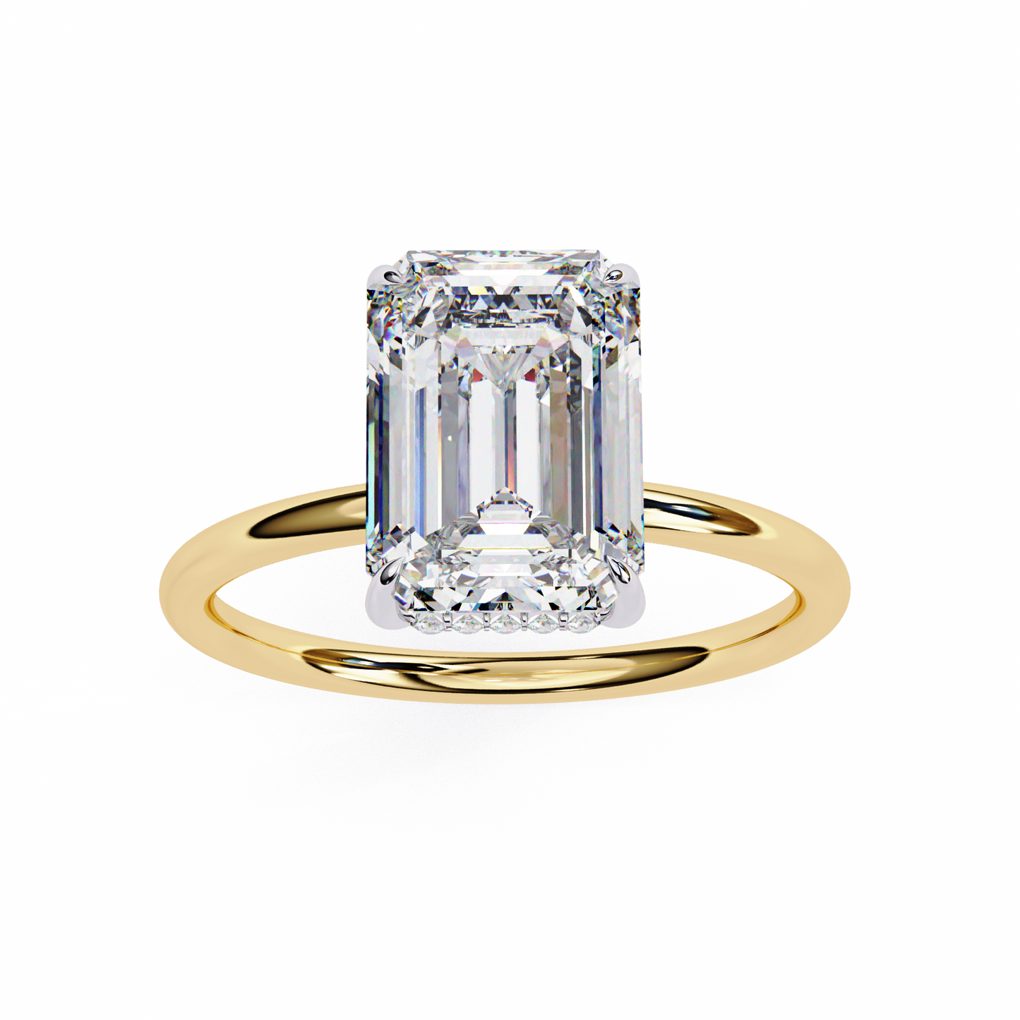 prism radiant cut classic lab grown diamond ring