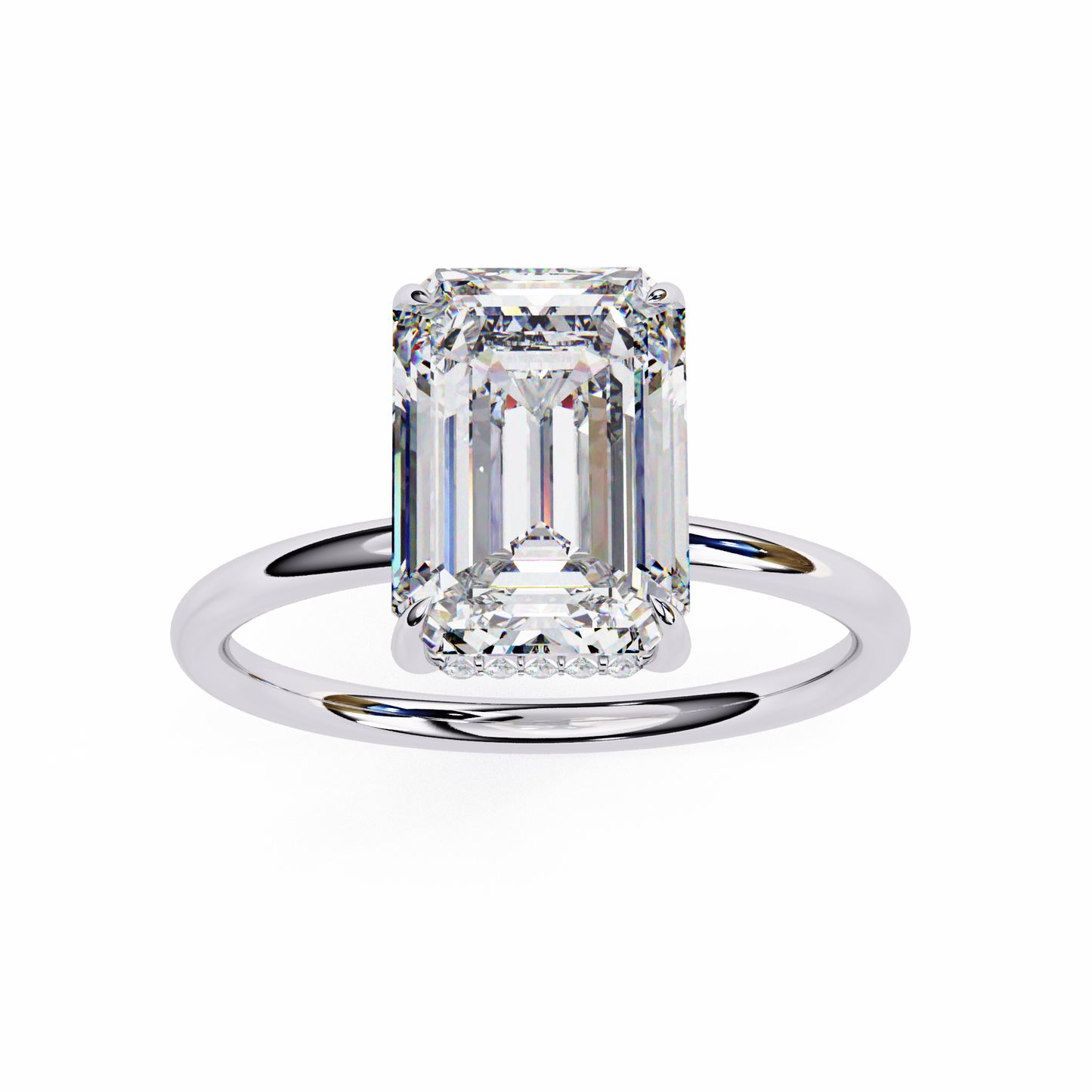 prism radiant cut classic lab grown diamond ring