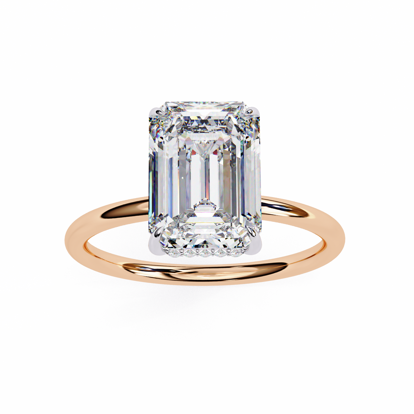 prism radiant cut classic lab grown diamond ring