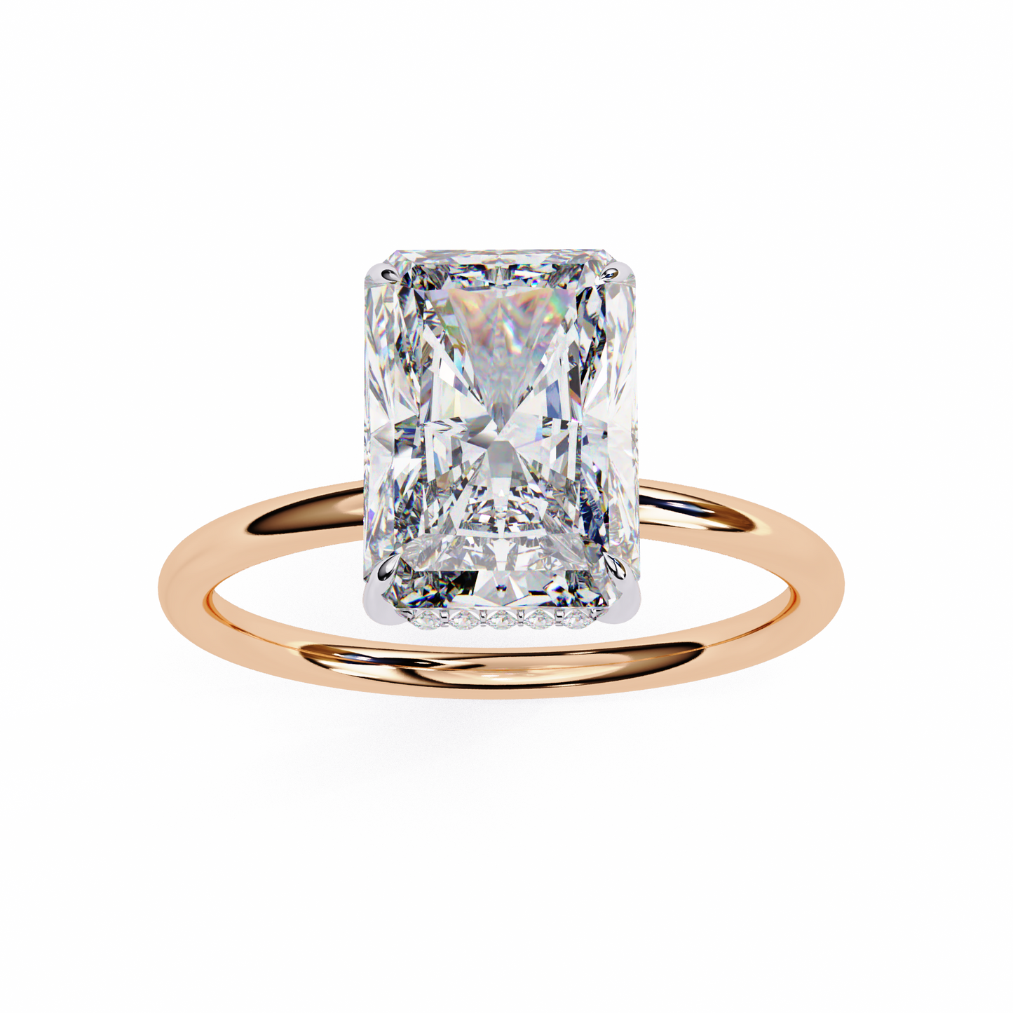 ophira celeste radiant solitaire lab grown diamond ring