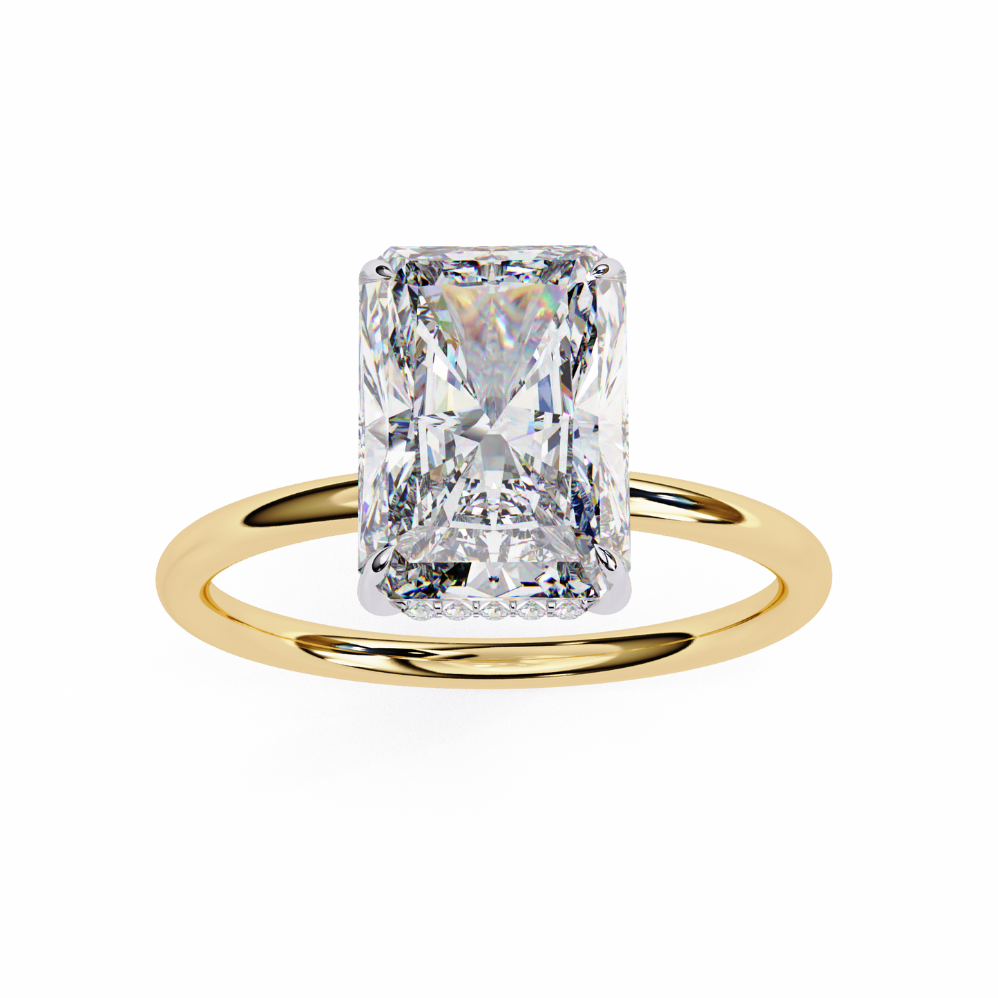 ophira celeste radiant solitaire lab grown diamond ring