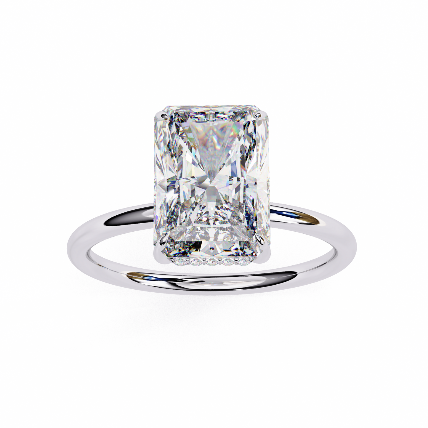 ophira celeste radiant solitaire lab grown diamond ring