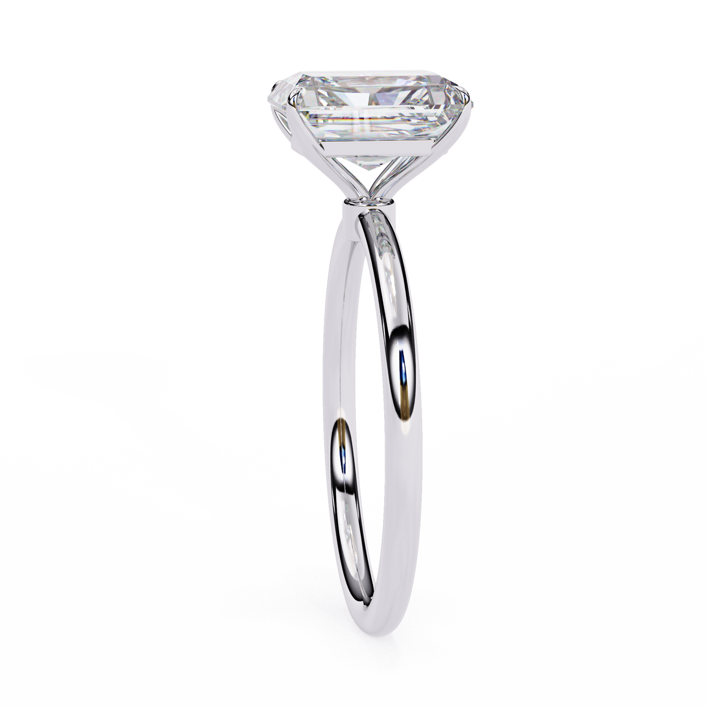 radiant lab grown diamond solitaire ring